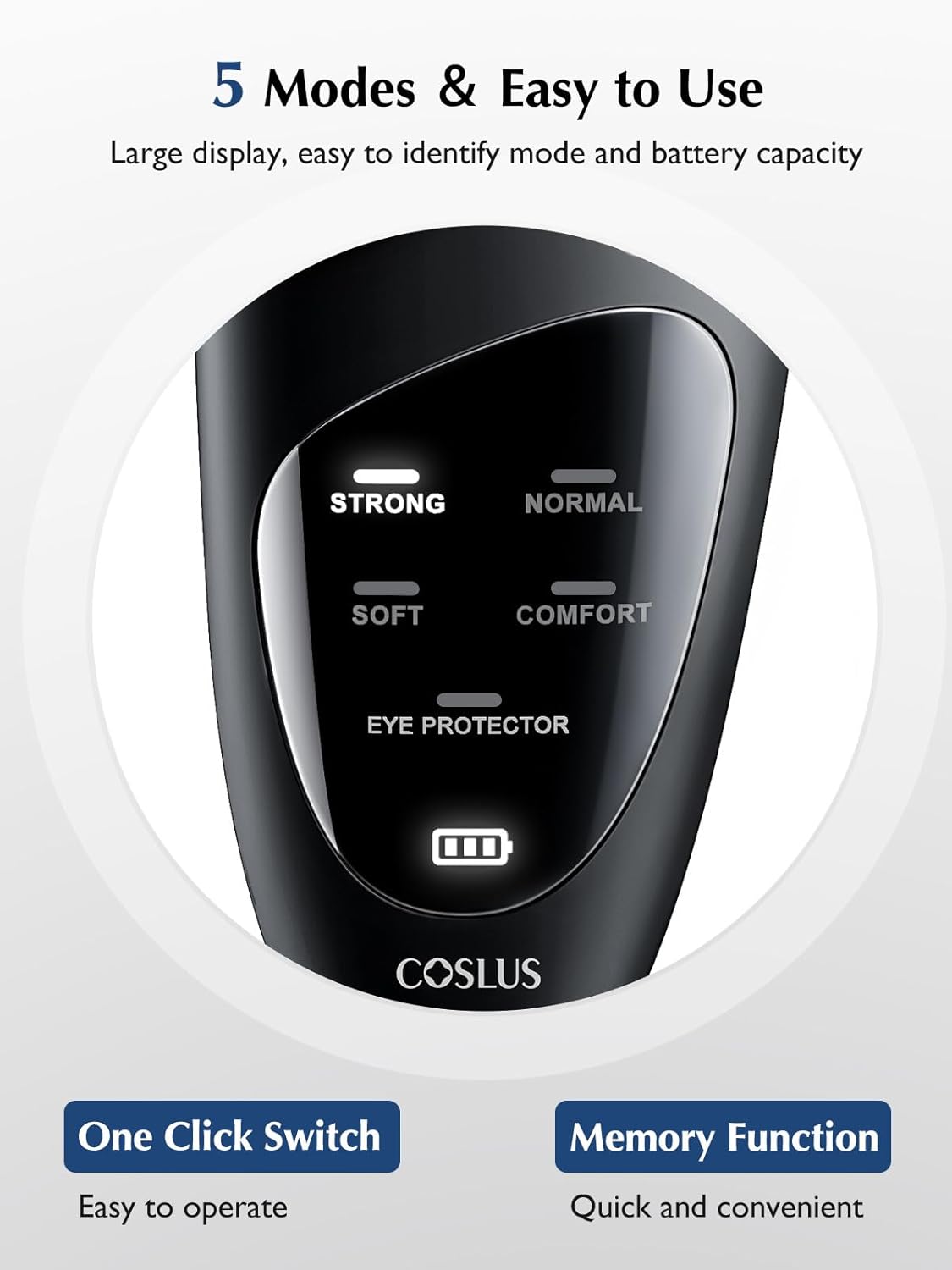 COSLUS Face Scrubber Facial Cleansing Brush: Silicone Portable Waterproof Rechargeable Face Wash Brush, 4 Cleansing Modes, Electric Face Exfoliator for Men Women Cleaning, Exfoliating, Massaging