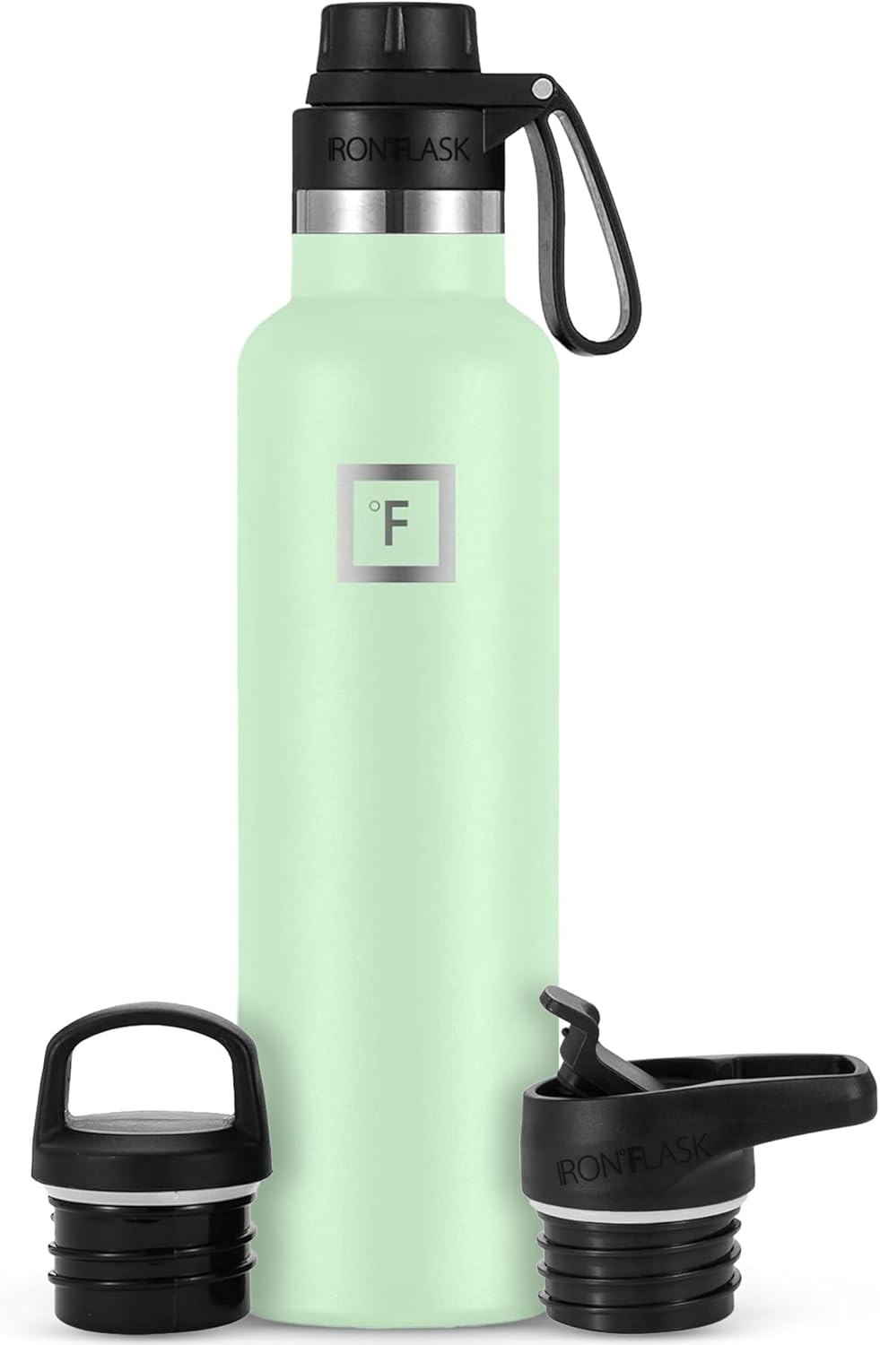 Camping & Hiking Hydration Canteens - 24oz 3 Lids (Narrow Straw/Spout Lid) Leak Proof Vacuum Insulated Stainless Steel - Hot & Cold Double Walled Sports Water Bottle