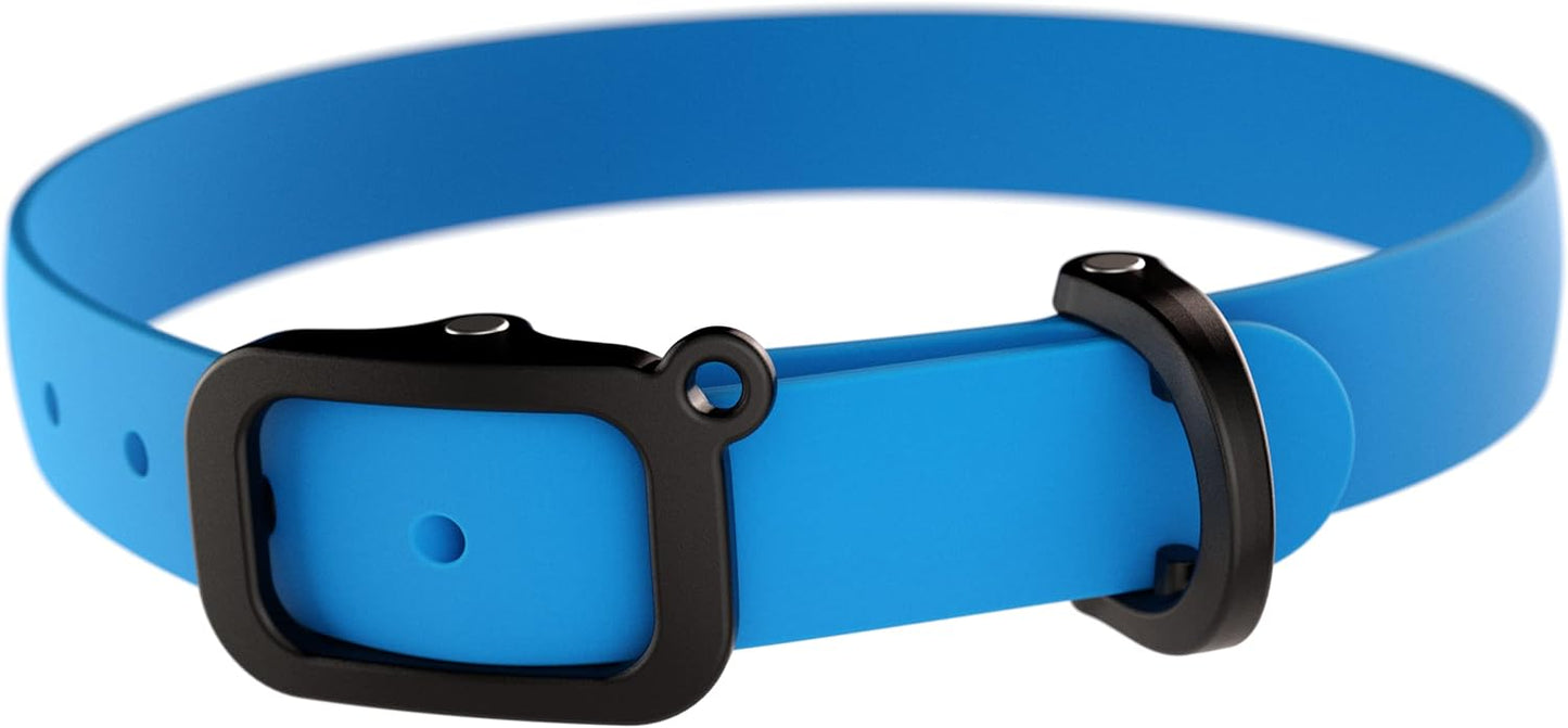 Waterproof Dog Collar - Durable, Comfortable and Adjustable Silicone Dog Collar with Wear Resistant Buckle and ID Tag Ring for Small Dogs by Nuvuq (Black, Small)