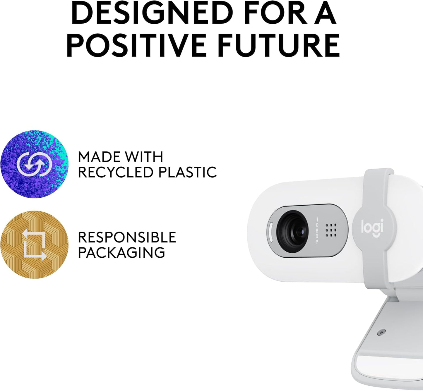 Logitech Brio 101 Full HD 1080p Webcam for Meetings and Streaming, Auto-Light Balance, Built-in Mic, Privacy Shutter, USB-A, for Microsoft Teams, Google Meet, Zoom and More - Black