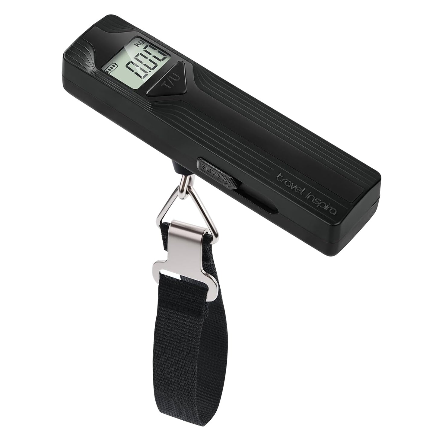 travel inspira Luggage Scale Battery-Free, Travel Essentials, Portable Handheld Digital Suitcase Weight Scale for for Travel Accessories, 110lbs/50kg (Gray)