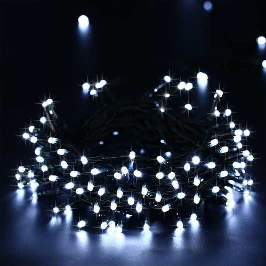 iShabao Solar StringLights Outdoor, 98.4ft 300 LED Solar Fairy Lights 8 Modes Waterproof Christmas Lights for Garden, Patio, Home, Party, Wedding, Holiday, Tree, Outdoor Decor (White)