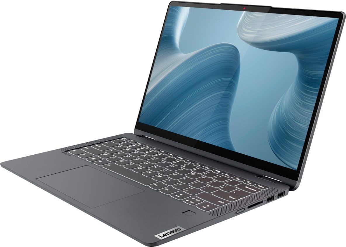 Lenovo Ideapad Flex 5 14'' 2-in-1 Touchscreen FHD Laptop - Intel Core i3-1115G4, 4GB RAM, 128GB SSD, Windows 11 S Mode- Graphite Grey (82HS00R9US), Gray