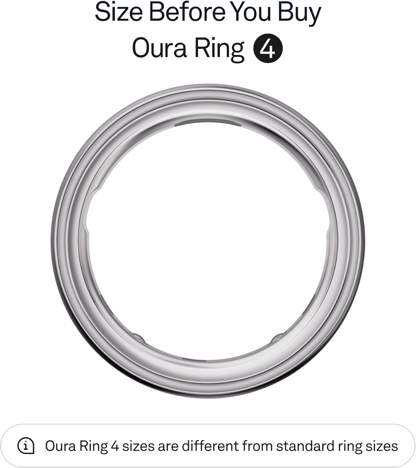Oura Ring 4 - Silver - Size 8 - Smart Ring - Size First with Oura Ring 4 Sizing Kit - Sleep Tracking Wearable - Heart Rate - Fitness Tracker - Up to 8 Days of Battery Life