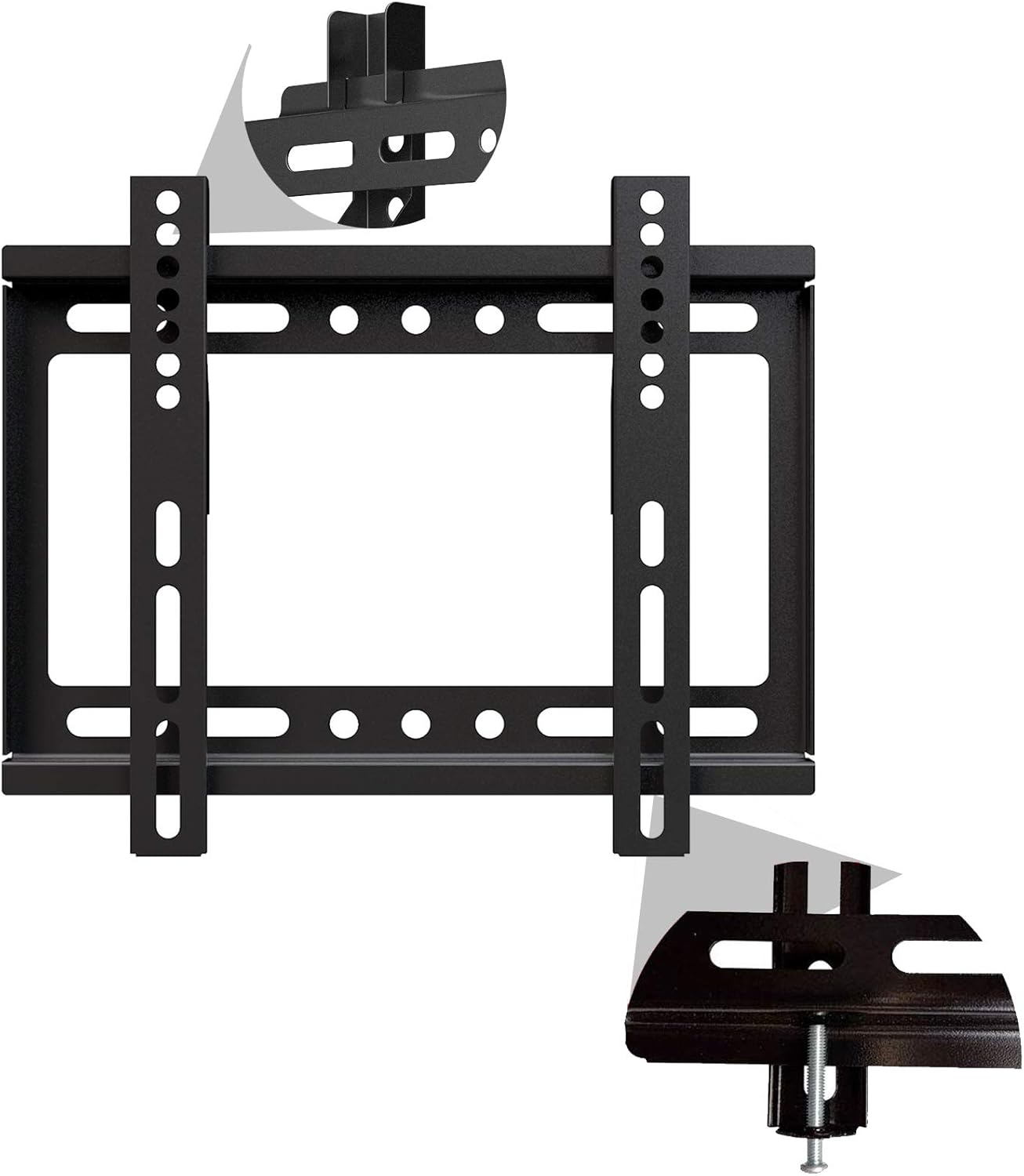 TV Wall Mount, Ultra Slim Articulating Heavy-Duty Bracket Fixed Low Profile for 20 22 24 32 39 40 14-42 inch LED OLED LCD Monitor Flat Screen Plasma TVs