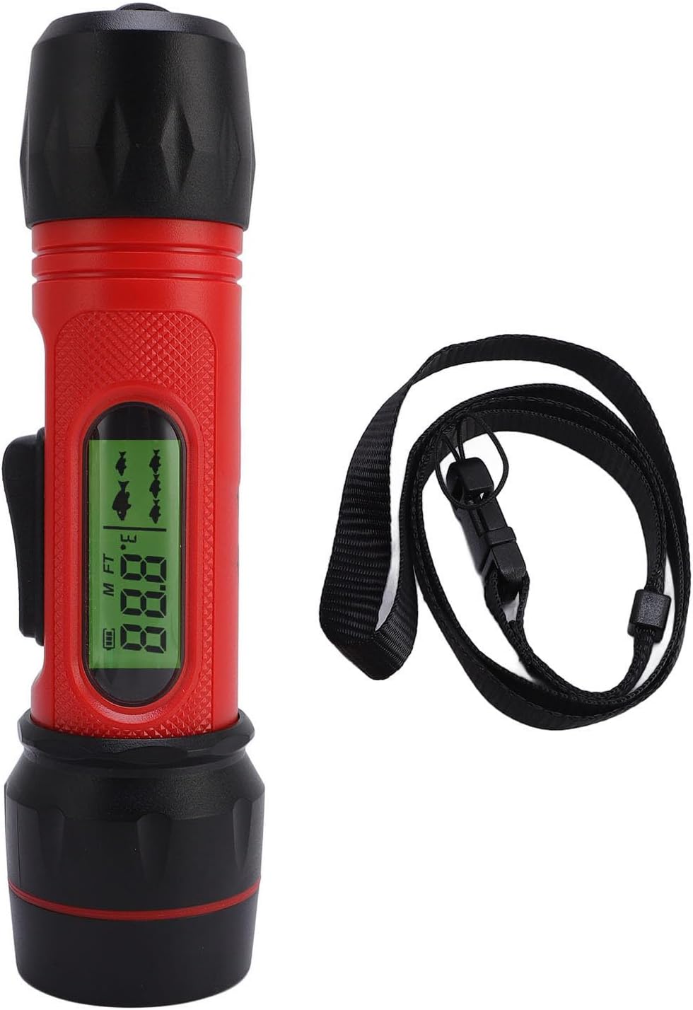 Sanpyl Portable Fish Depth Finder with LCD Screen, Handheld Kayak Fish Finder, Max Detection 295.3 Ft for Boat Fishing, Ice Fishing, Offshore Fishing