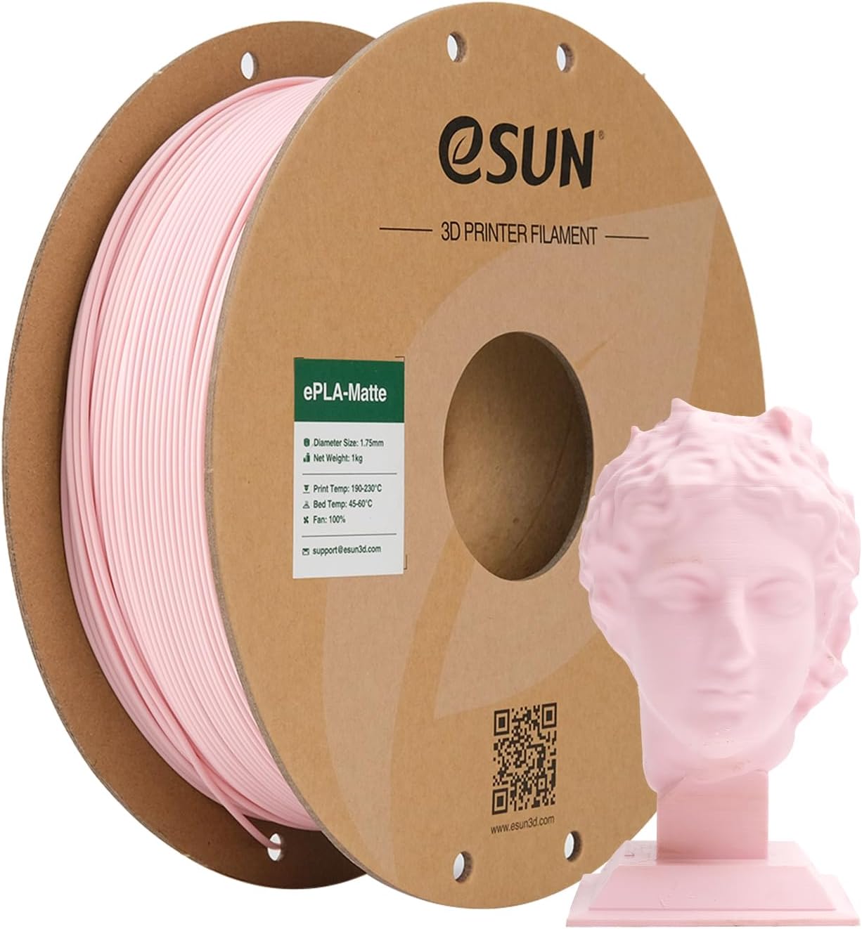 eSUN PLA Plus Filament 1.75mm, PLA Pro PLA+ 3D Printer Filament, Dimensional Accuracy +/- 0.03mm, 2.2 LBS (1KG) Spool 3D Printing Consumables for Most FDM 3D Printers, Black