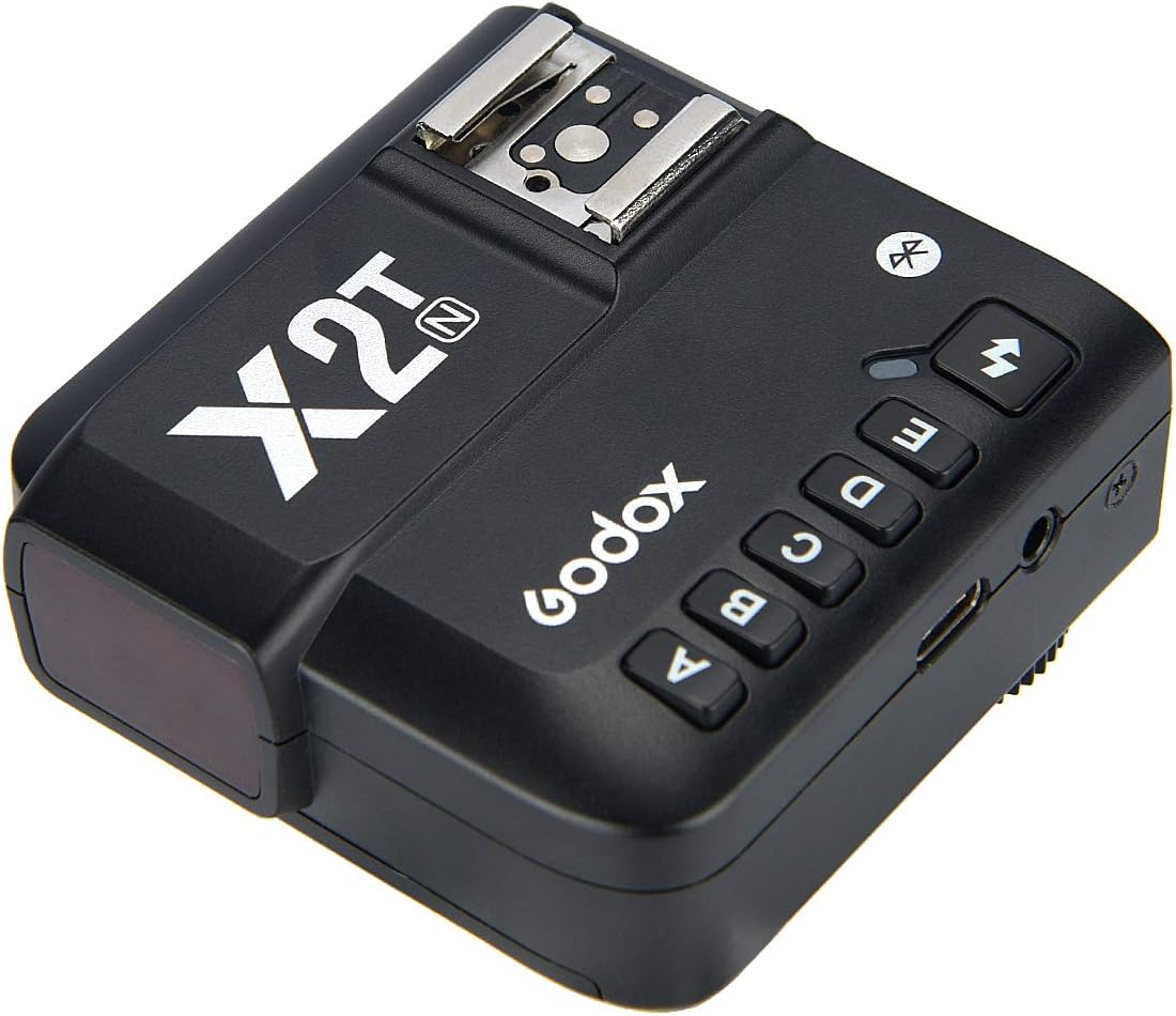 Godox X2T-N TTL Wireless Flash Trigger for Nikon Bluetooth Connection Supports iOS/Android App Contoller,1/8000s HSS,TCM Function,Relocated Control-Wheel,New AF Assist Light