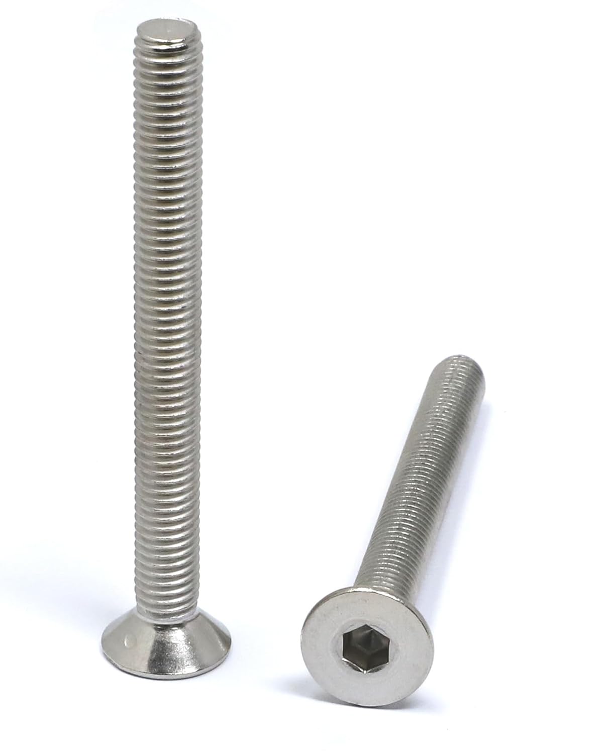 iexcell 5 Pcs M8 x 80mm Thread Pitch 1.25 mm Stainless Steel 304 Hex Socket Flat Head Cap Screws Bolts Kit
