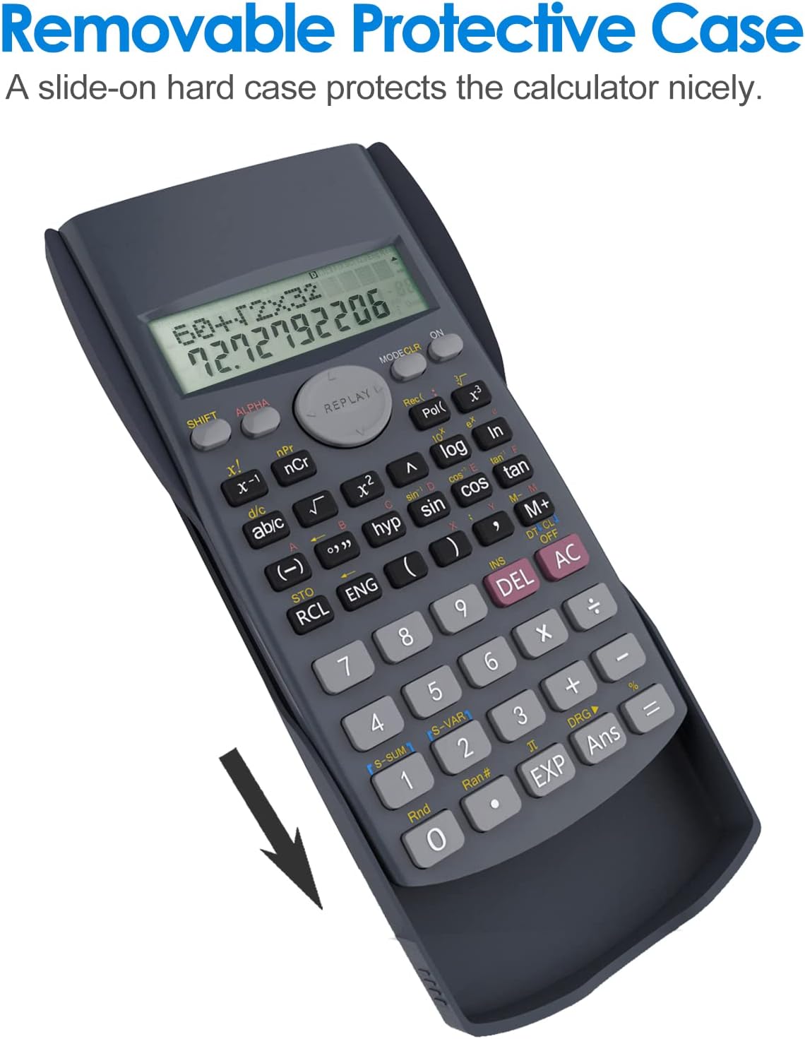 Helect 2-Line Engineering Scientific Calculator | Scientific Calculator | Engineering Calculator | School Calculator | Business Calculator | Battery Powered Calculator - PuriLite