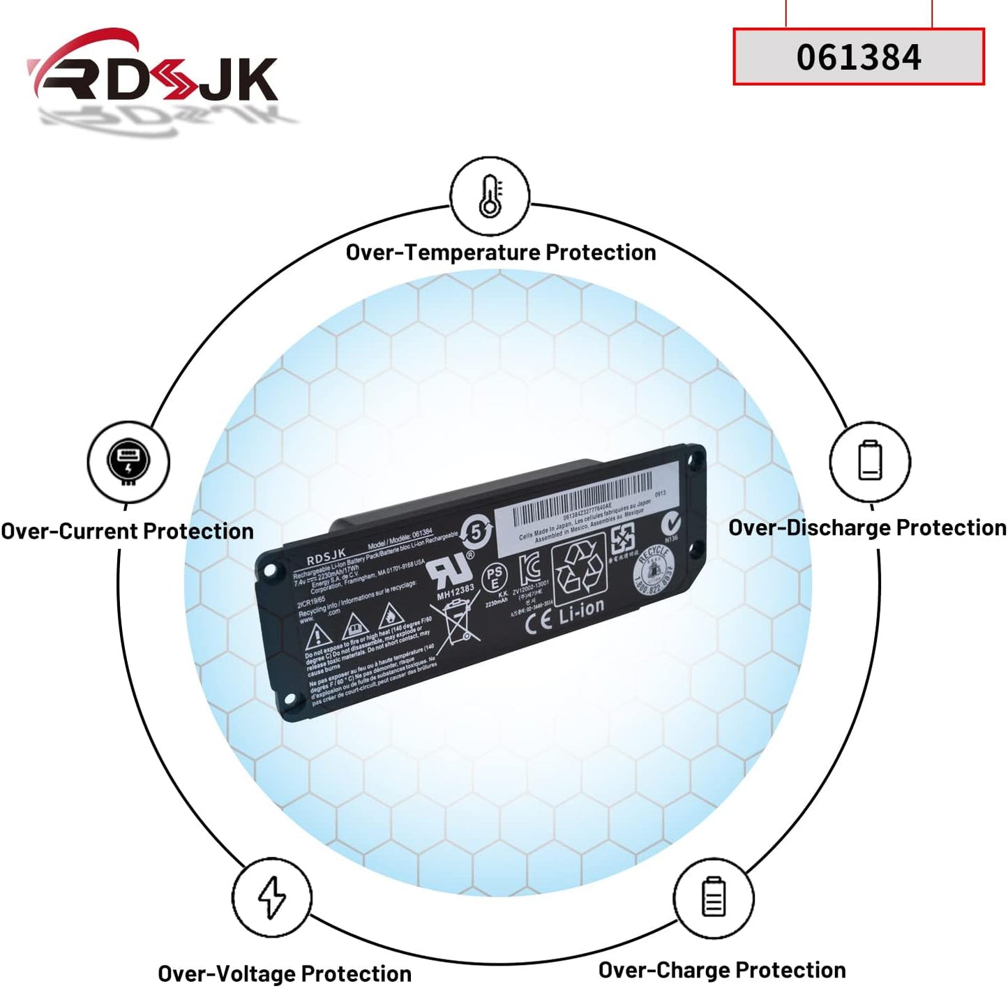 061384 063404 061385 061386 063287 Speaker Battery Replacement for Bose Soundlink Mini I one/Bose SoundLink Mini Bluetooth Speaker one/Bose SoundLink Mini Bluetooth Speaker I/Bose mini I One 7.4V 17Wh