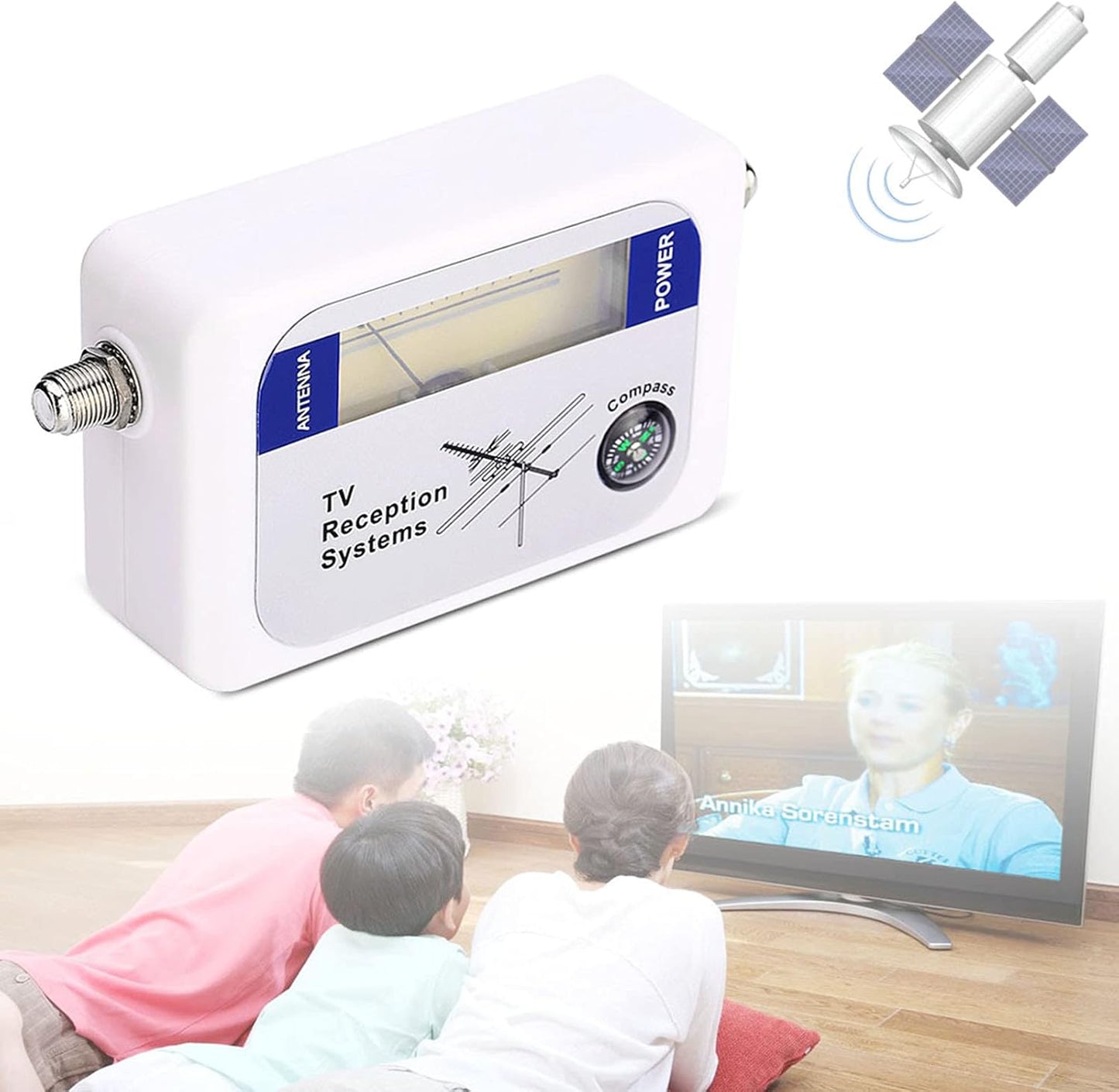 Mini Finder Digital TV Strength Meter Detector Receiver with Backlight. Elegant Exterior, Excellent Sensitivity for Remote Satellite Antennas
