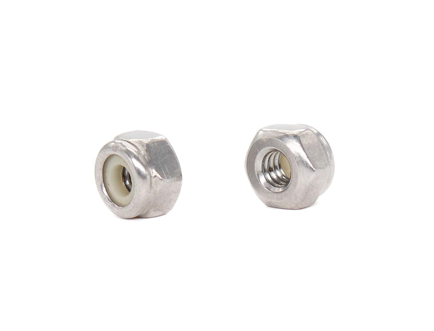binifiMux 50pcs 1/4-20 Nylon Inserted Self Locking Nuts 304 Stainless Steel