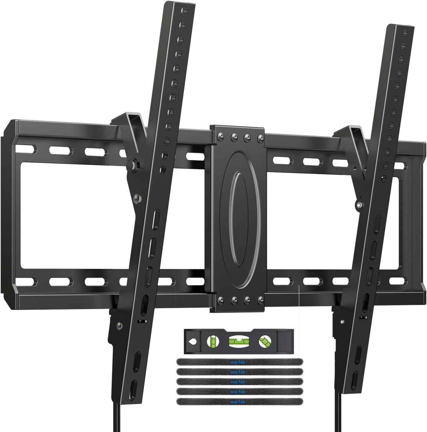 Suptek Tilt TV Wall Mount Bracket for Most 26-60 inch LED, LCD and Plasma TV, Mount with Max 400x400mm VESA and 99lbs Loading Capacity, Fits Studs 16" Apart, Low Profile with Bubble Level