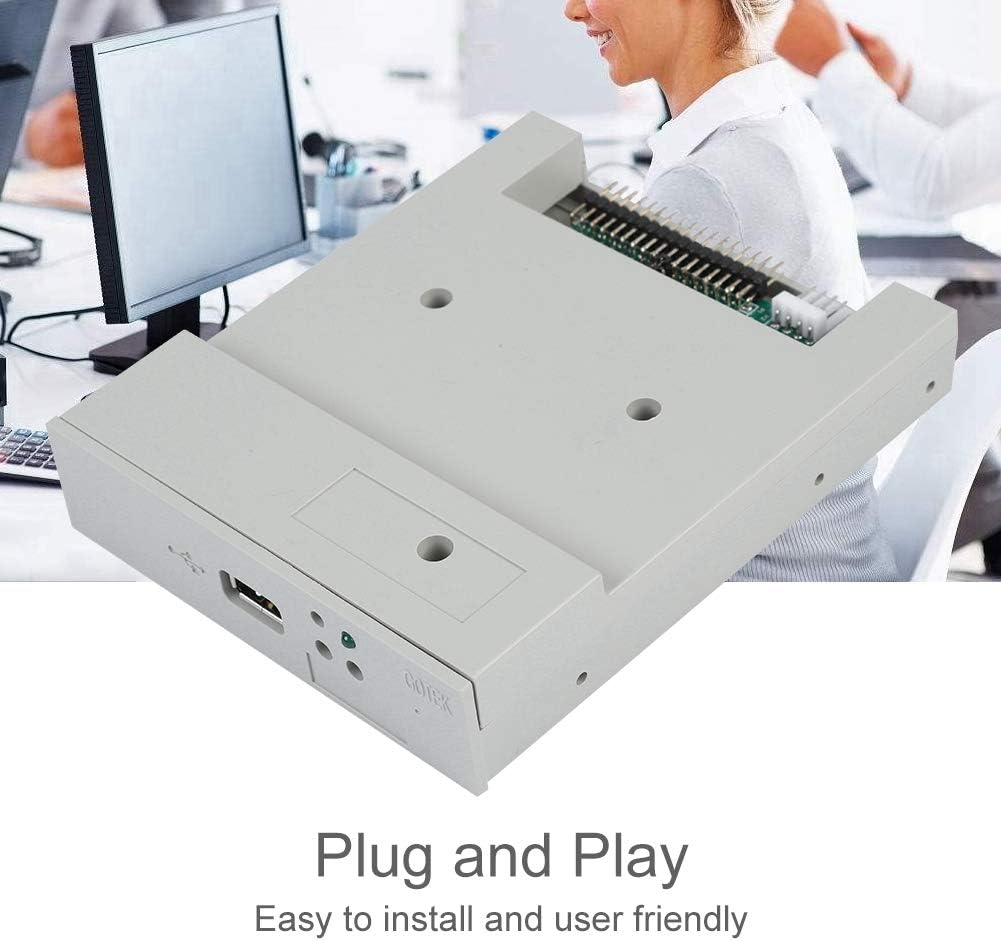 SSD Floppy Drive,Tangxi SFR1M44-U 3.5in 1.44MB USB SSD Floppy Drive Emulator+CD Screws,Plug and Play,Easy to Install,Gray