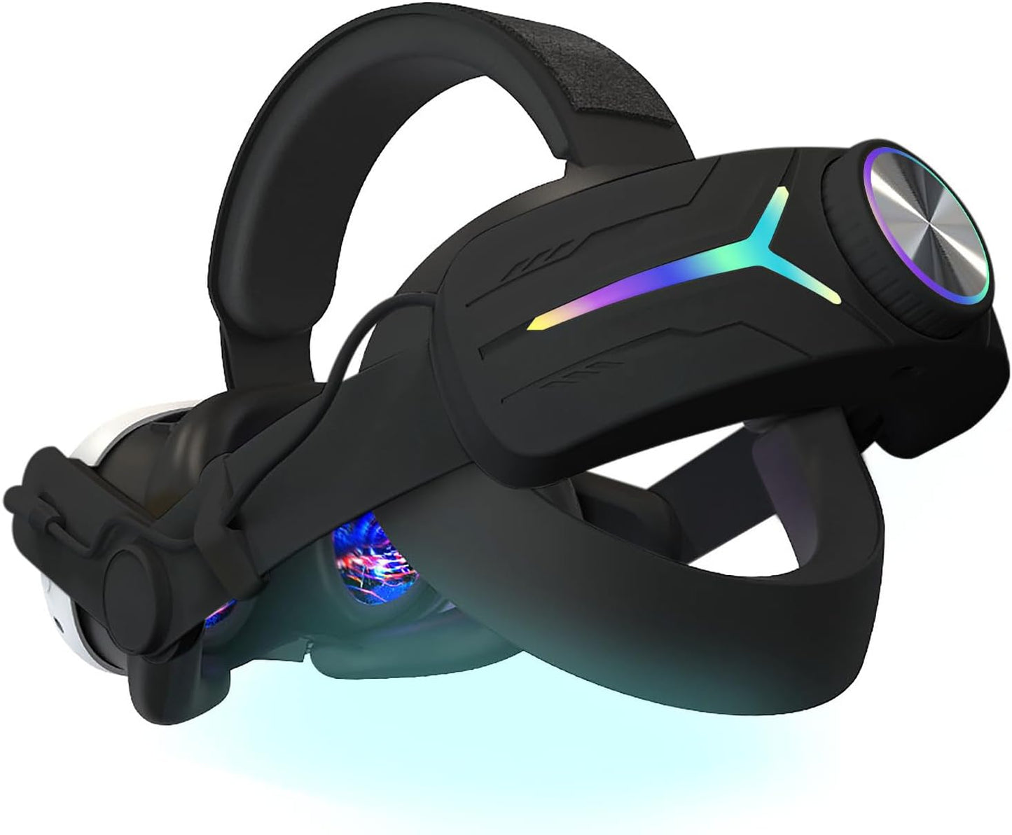 Crspexil Head Strap Battery Pack for Meta Quest 3, with Extended 12000mah Battery Pack,with RGB Light(Compatible with Meta Quest 3S)