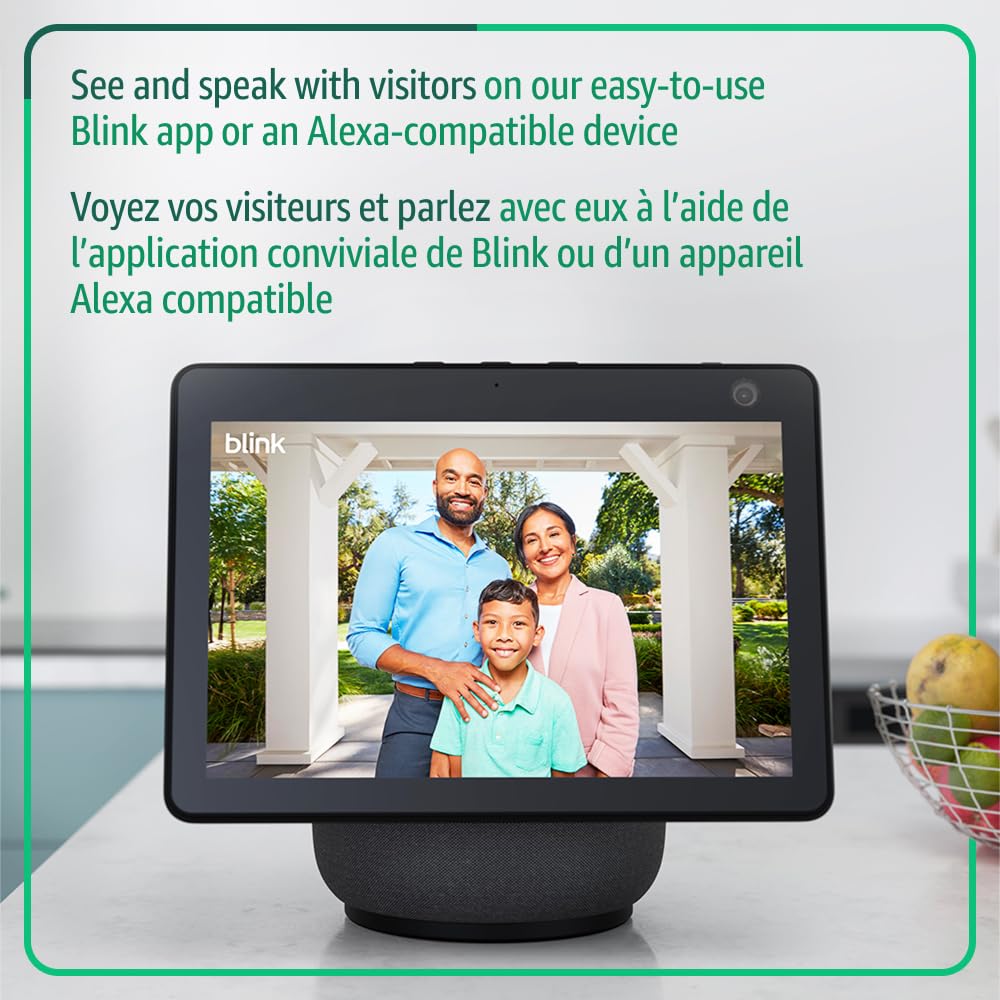 All-new Blink Video Doorbell – Head-to-toe HD view, two-year battery life, and simple setup. Required Sync Module not included – Add-On (Black)