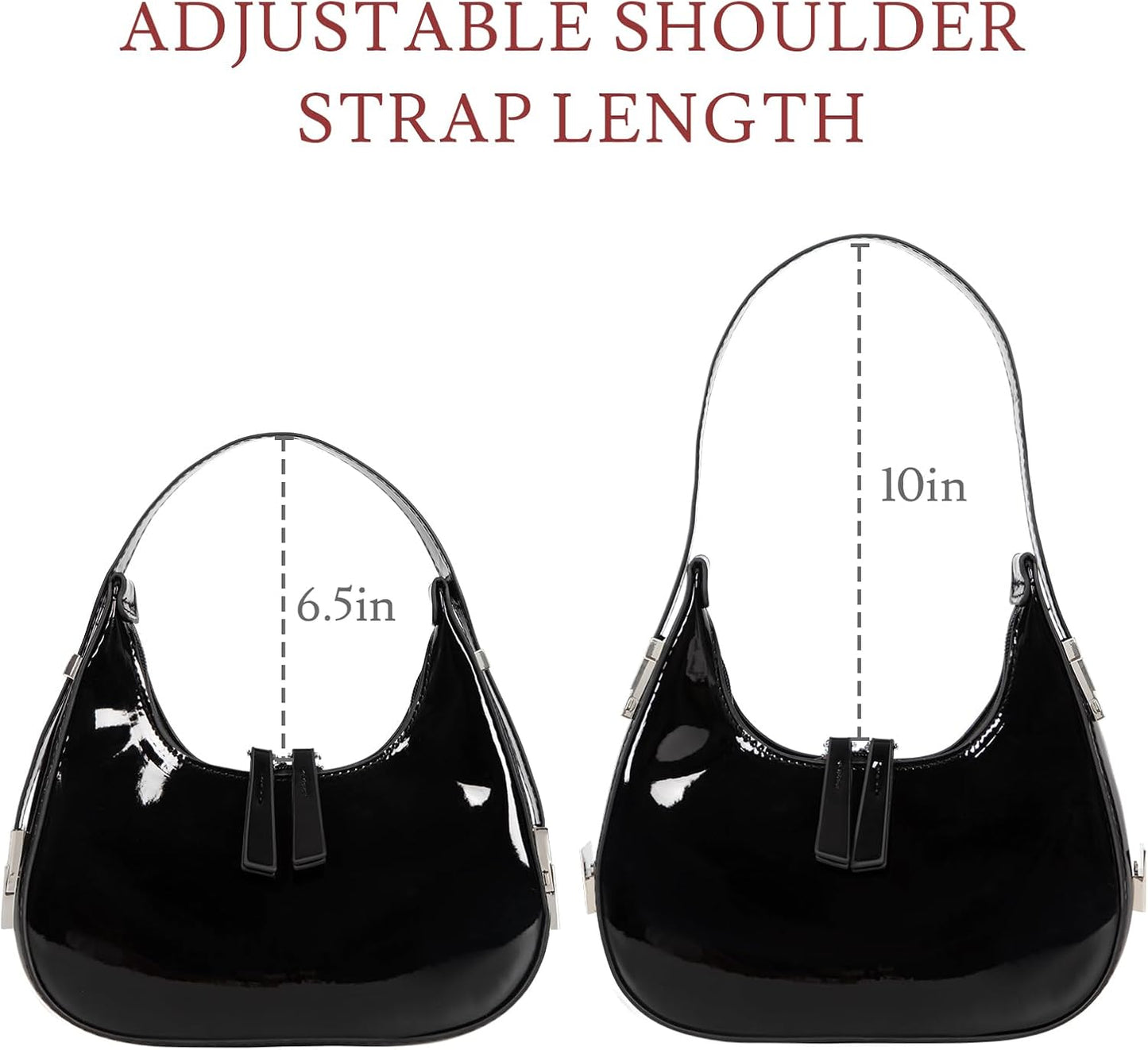 Prpeko Shoulder Bag Crescent Retro Y2k Hobo Handbags 90s Underarm Purse Bag Fashion Clutch Purses for Women