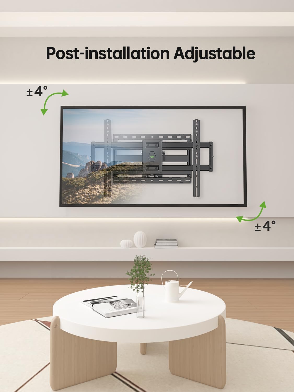 USX MOUNT Full Motion TV Wall Mount for Most 47-84 inch Flat Screen TVs, Wall Mount TV Bracket with Dual Swivel Articulating Arms, TV Mount with Max VESA 600x400mm, up to 132lbs, Fits 8” 12” 16" Studs