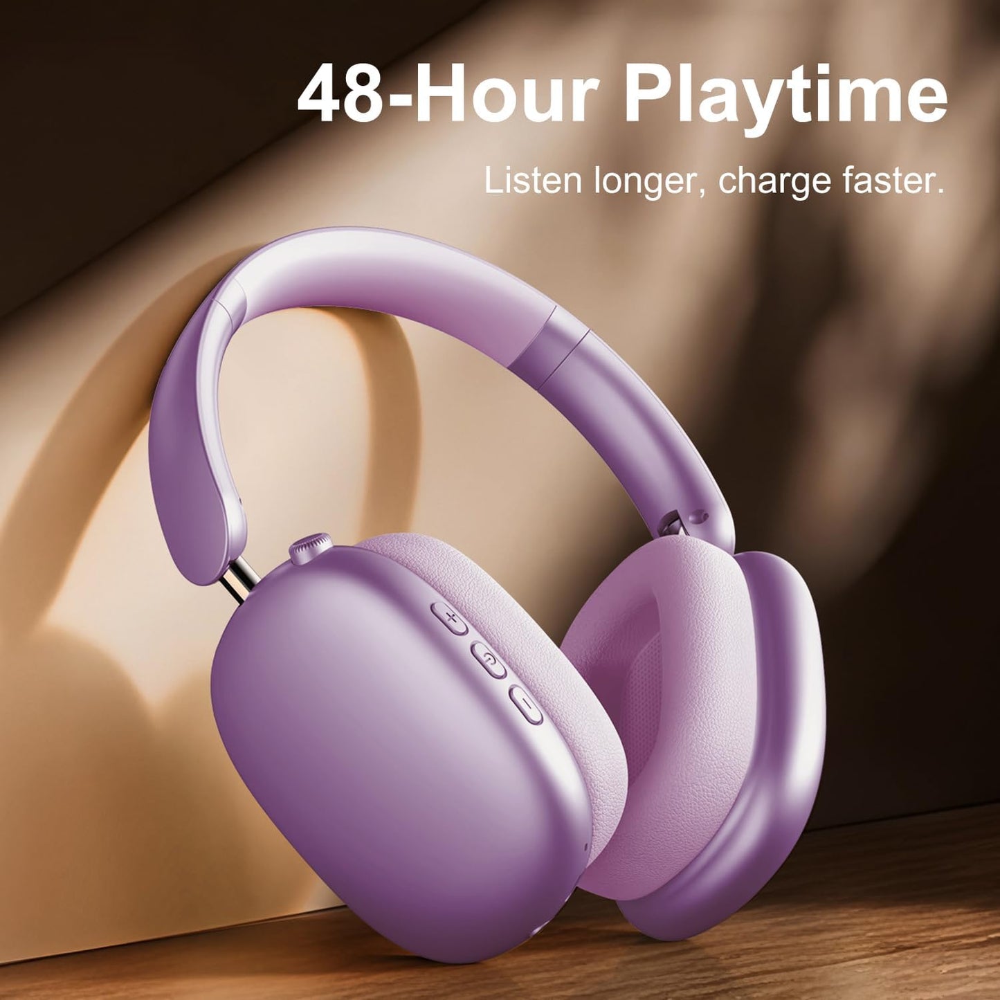 Wentronic Y01 Wireless Over Ear Headphones, Noise Canceling Bluetooth 5.3 Headphones with Microphones,Hi-Res Audio,48H Playtime,Foldable,Breathable Soft Earpads for iOS/Android/Samsung/PC-Green
