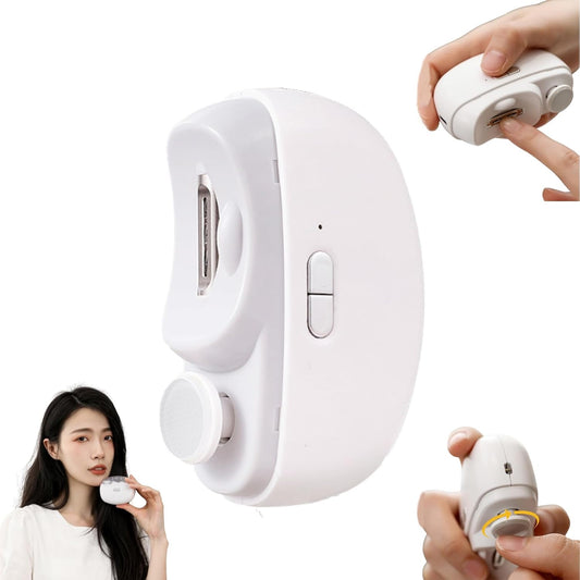 3 in 1 Automatic Electric Nail Clipper,2025 New Electric Toe Nail Clippers with Polishing,Nail Clippers for Seniors,3 in 1 Electric Nail Clipper,with 2 Adjustable Speeds,for Seniors Adults (White)