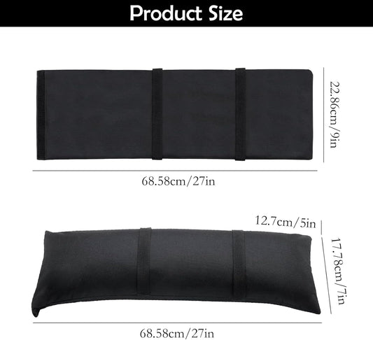 2Pcs Umbrella Base Weight Sand Bags 2 x 44 LBS Fillable Empty SandBags, Outdoor Poolside Accessories Heavy-Duty for Garden Backyard Furniture Trampoline Patio Black - PuriLite