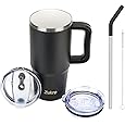 18oz Mug with Ceramic Coating Inside, Insulated Coffee Mug with Lid, Leak Proof Coffee Travel Mug, Travel Coffee Mug Fits in Car Cup Holder