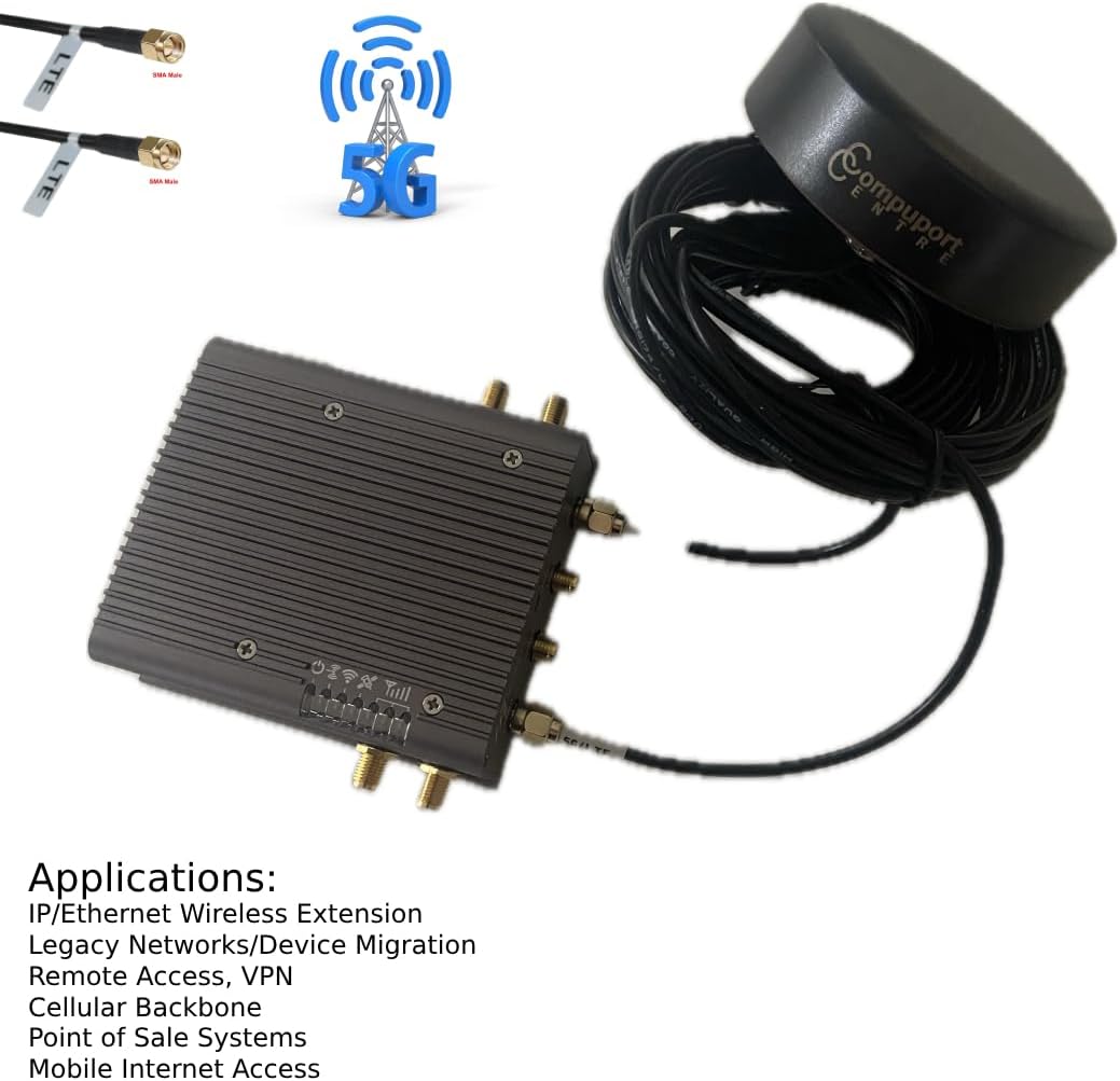 CompuPort 5G 4G LTE/GPS/GLONASS 2in1 Combination Puck Style M2M MIMO Antenna for Transportation and Remote Monitoring Applications.