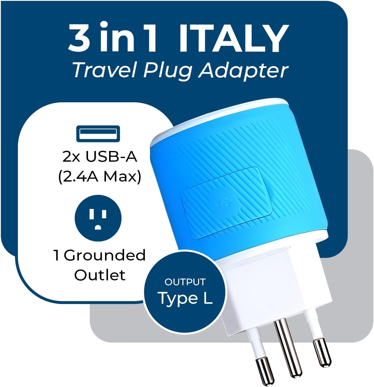 OREI South Africa, Botswana, Namibia Travel Plug Adapter with Dual USB - USA Input - Type M (U2U-10L), Will work with Cell Phones, Camera, Laptop, Tablets, iPad, iPhone