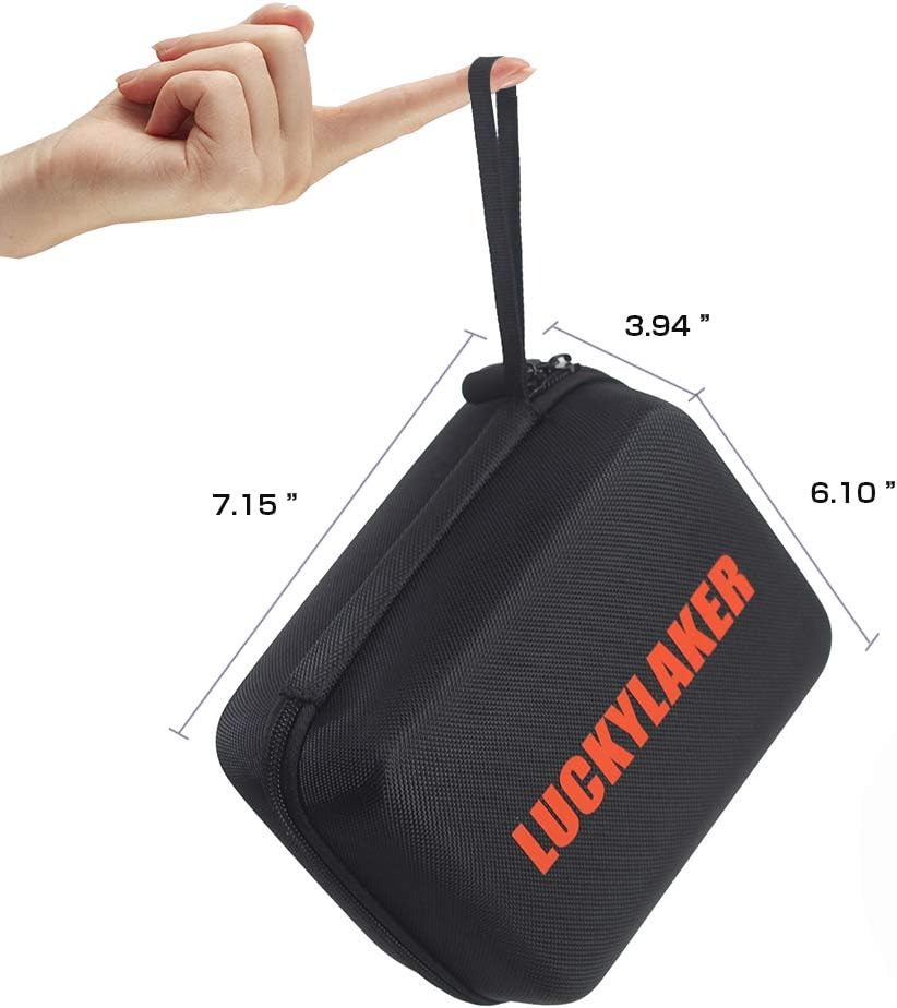 LUCKYLAKER Hard EVA Case for Portable Sonar Fish Finder - Wireless Kayak and Boat Depth Finder for Fishing