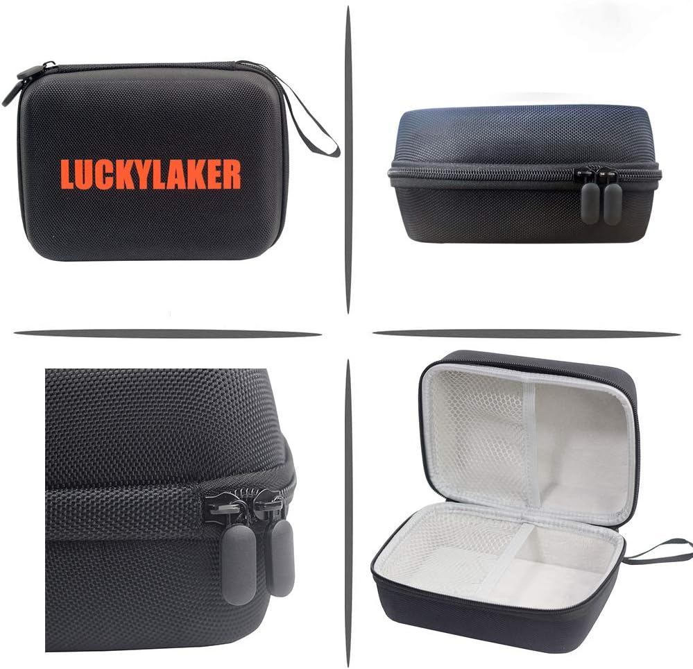 LUCKYLAKER Hard EVA Case for Portable Sonar Fish Finder - Wireless Kayak and Boat Depth Finder for Fishing