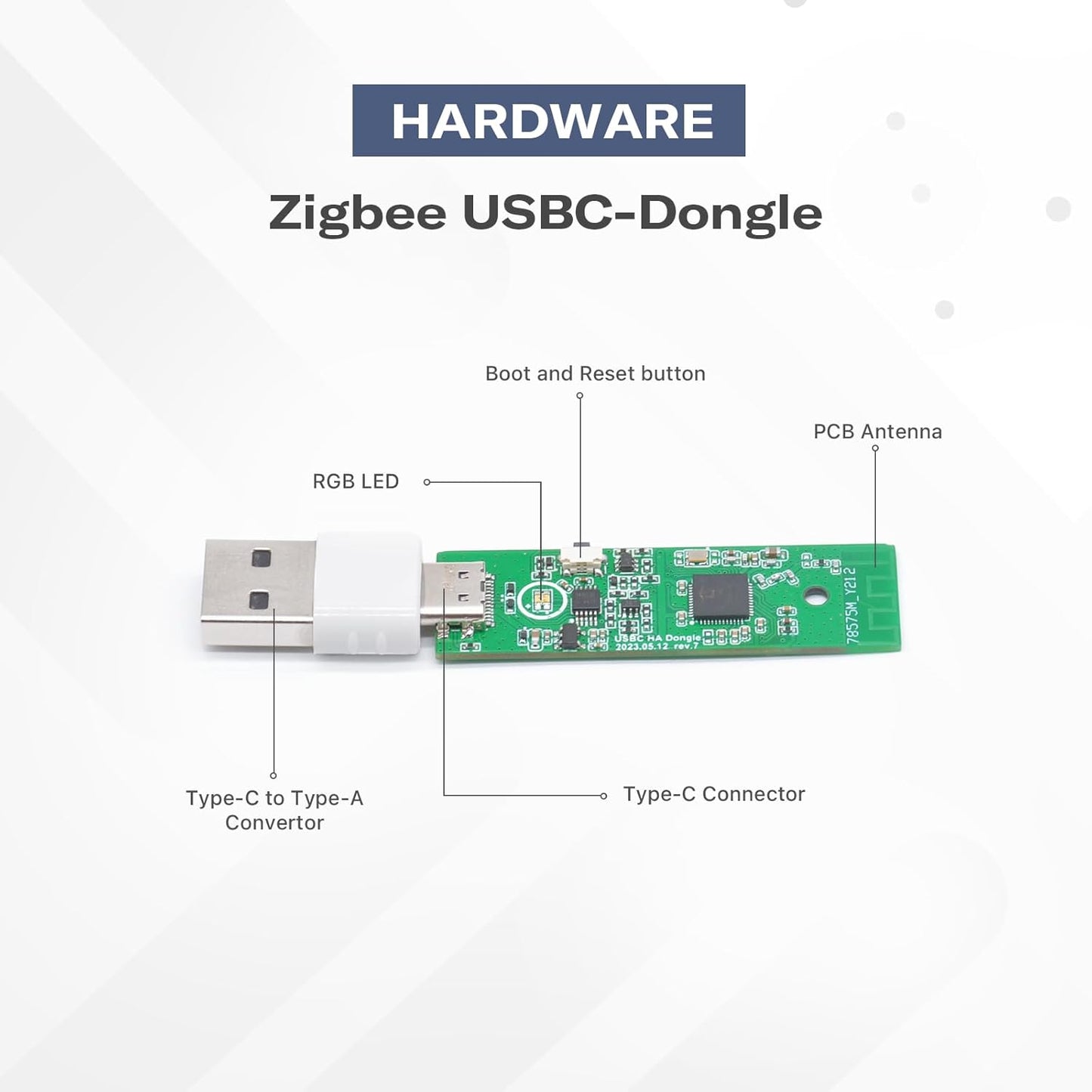 THIRDREALITY Zigbee 3.0 USBC-Dongle, Universal Zigbee USB Stick, Compatible with Zigbee2Mqtt