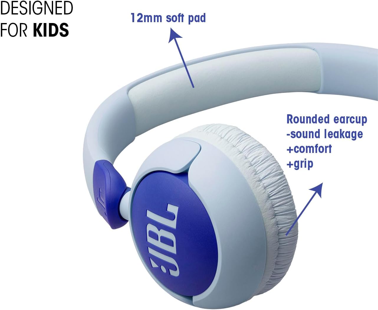 JBL Junior 320 - Wired on-Ear Kids Headphones - Purple