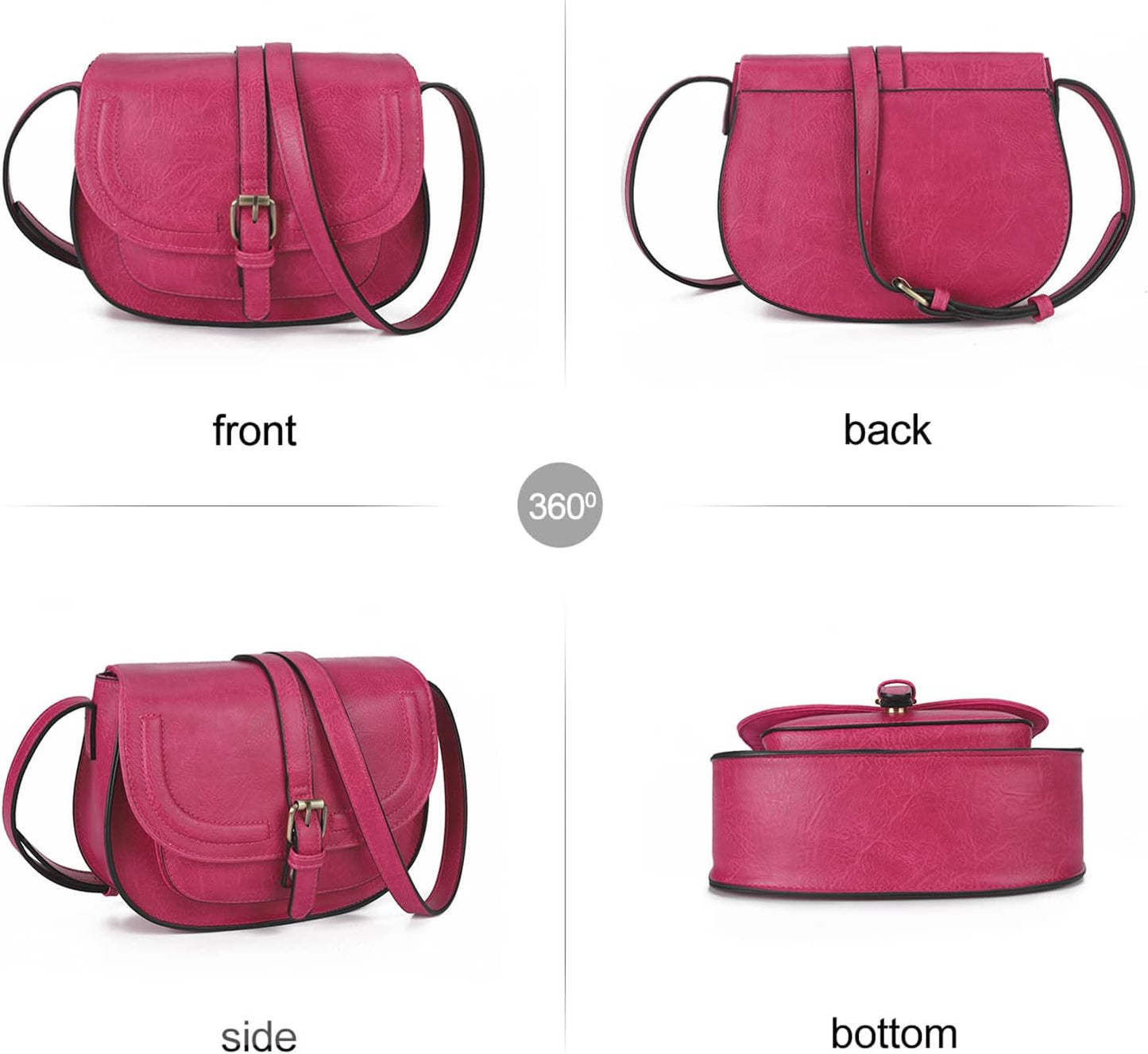 Crossbody Bags for Women Small Over the Shoulder Saddle Purses and Boho Cross body Handbags,Vegan Leather