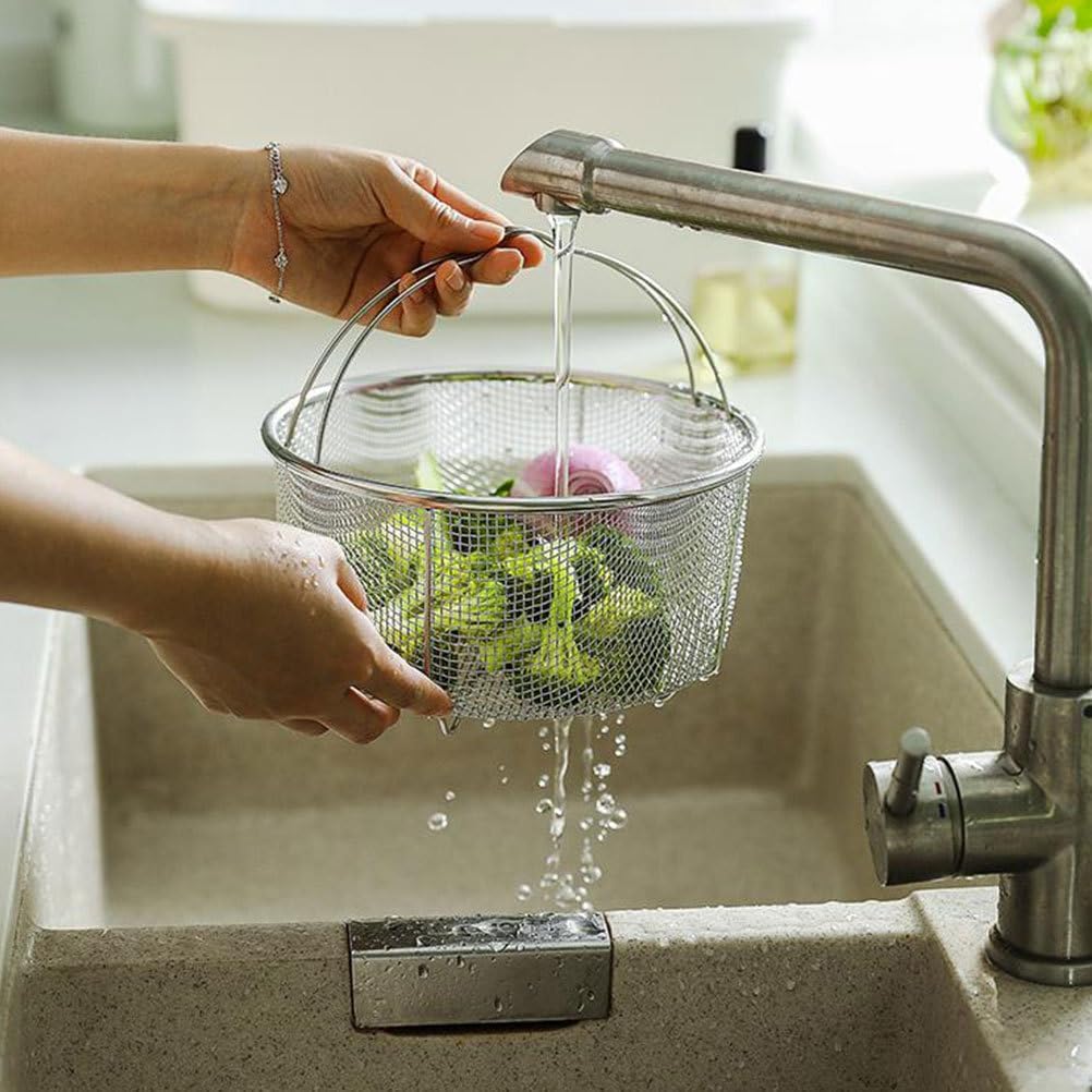 Purilite Select Stainless Steel Deep Fryer & Steamer Basket