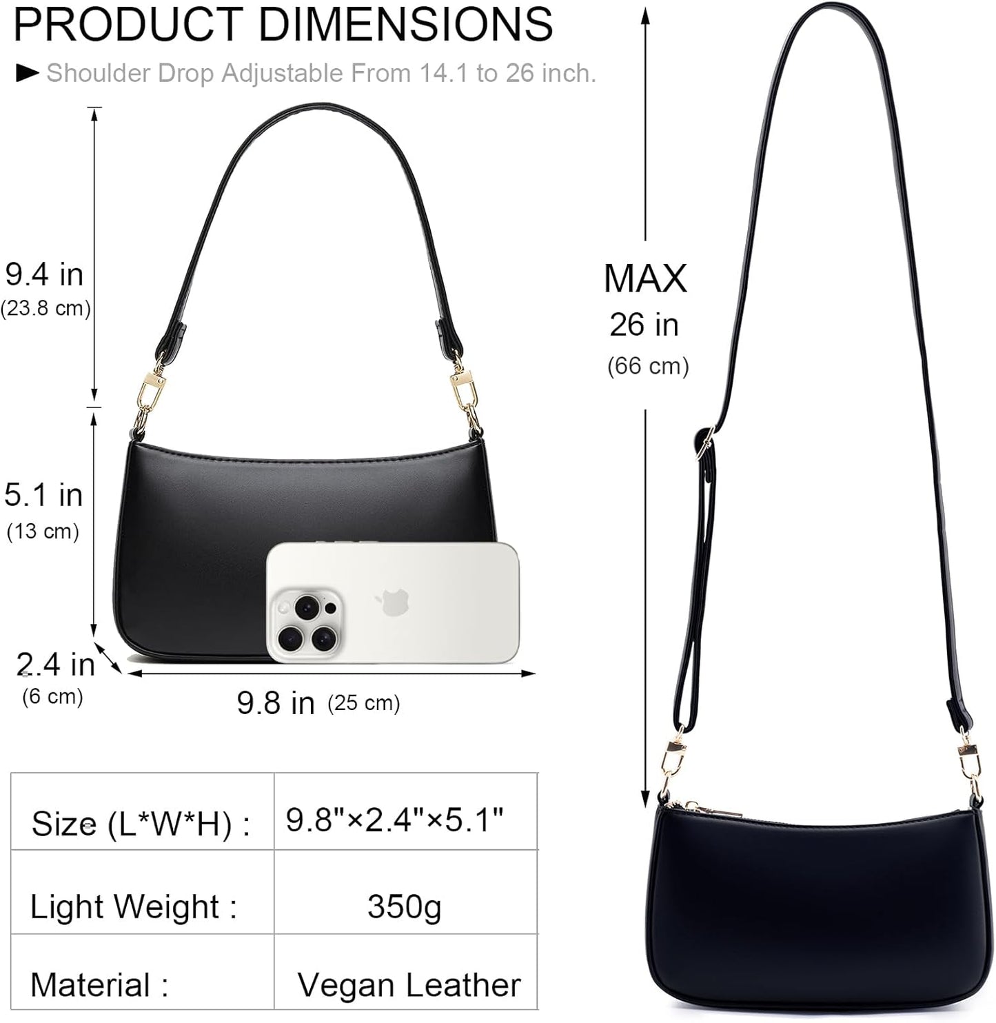 Purilite Select Vegan Leather Crossbody Bag