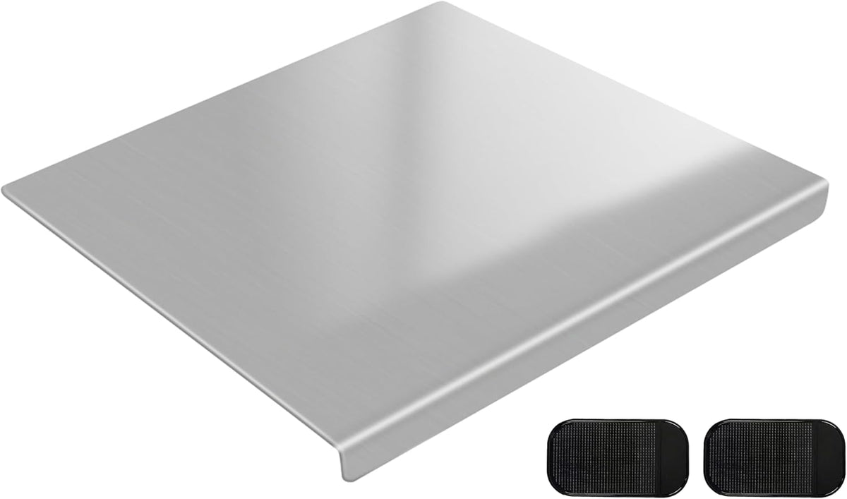Stainless Steel Cutting Board with 2 Pack Non-Slip Mats, Yoposeo Heavy Duty Baking Cutting Chopping Boards for Kitchen, Meat, Fruits, Vegetables, Bread and Baking (23.6" X 15.7"/ 60 X 40cm)