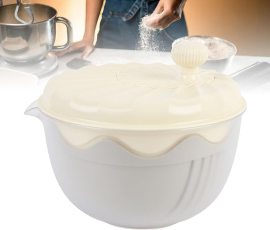 Salad Spinner High Efficiency Multifunctional Easy Using Vegetable Washer and Salad Chopper for Home (Beige)