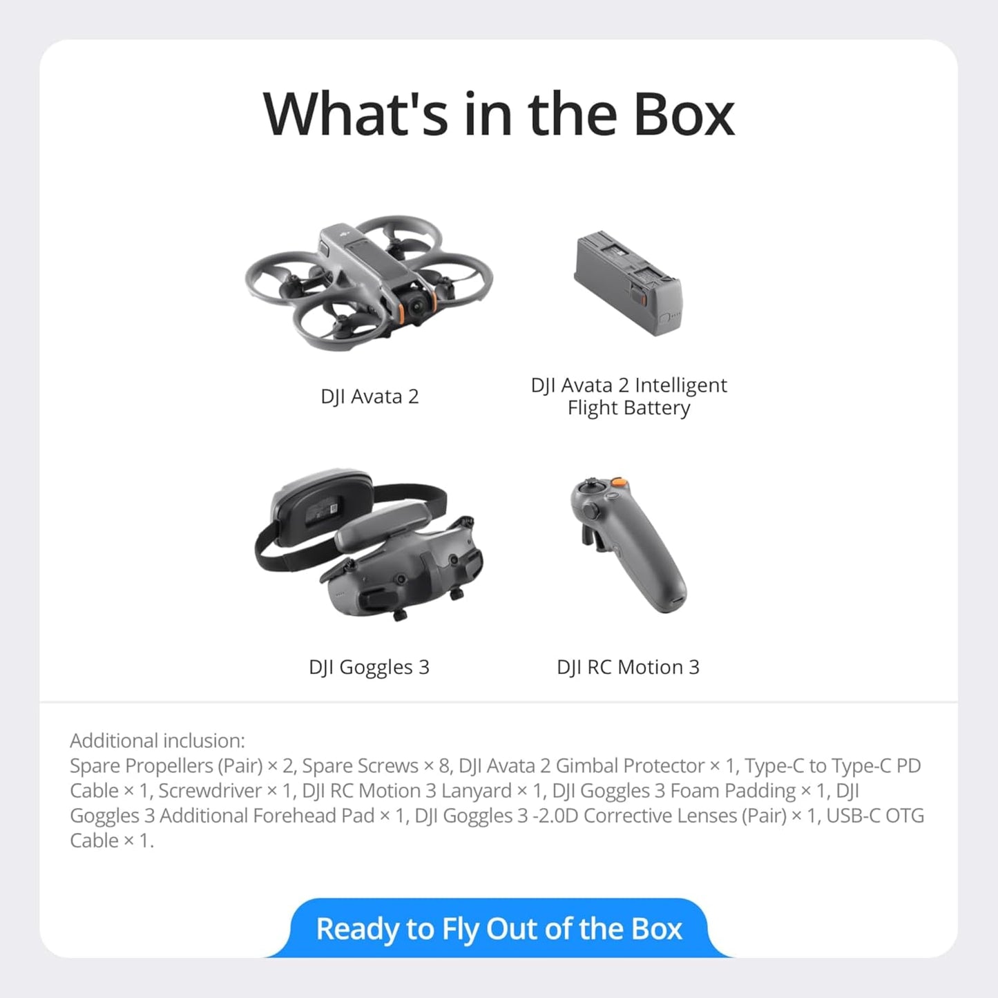 DJI Avata 2 Fly More Combo (3 Batteries), FPV Drones with Camera for Adults 4K, Immersive Experience, One-Push Acrobatics, Built-in Propeller Guard, 155° FOV, Drone Compliant with FAA Remote ID