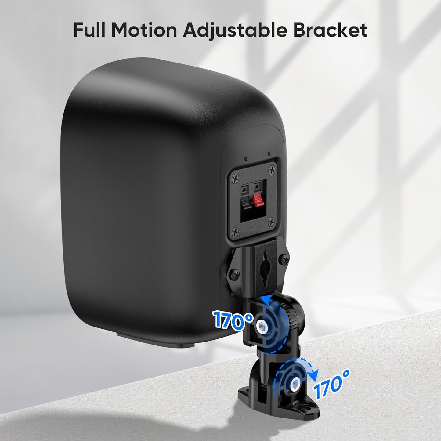 Saiyin Outdoor Indoor Speakers, Passive Stereo Speakers, Home Theater Surround Sound Speakers with Marine Grade Waterproof and Wall Mount Brackets for Patio, Garage, Home Surround System