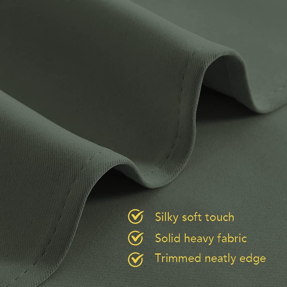 NICETOWN Blackout Curtains 2 Panels for Bedroom- Thermal Insulated Grommet Blackout Curtains 63 Inches Long for Living Room/Kitchen Rideaux occultants (2 Panels, W42 x L63 -Inch,Grey) - PuriLite
