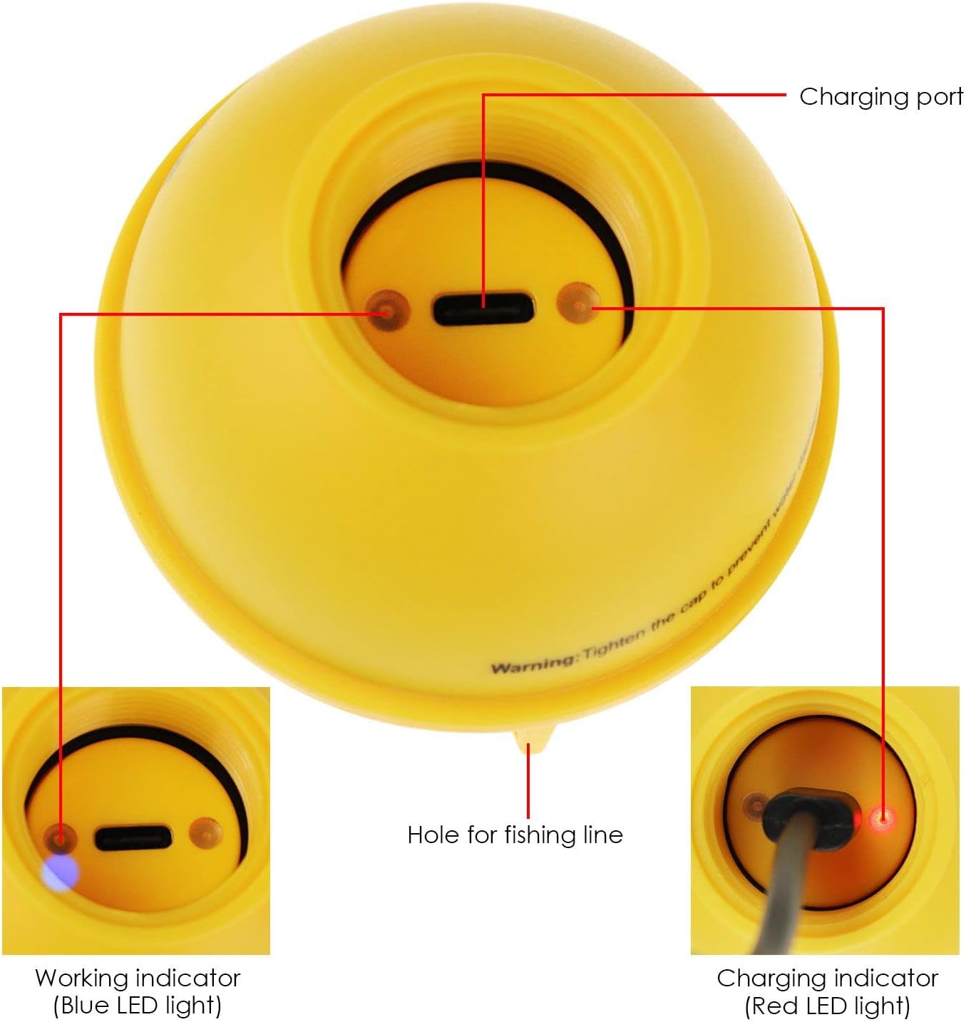 Wireless Fish Finder Portable Fishfinder Sonar Sensor 147feet Depth Detection Rechargeable Depth Finders Kayak Fishing Accessories for Sea Fishing, Ice Fishing, Boat Fishing