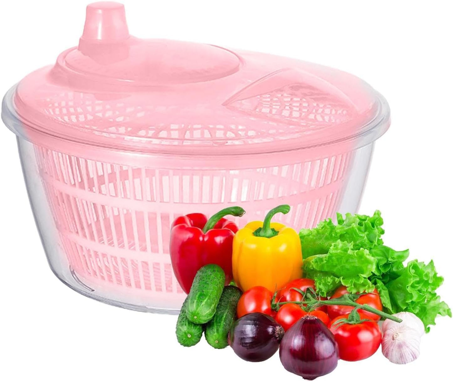 Lettuce Spinner - Fruit Washer Spinner | Lettuce Cleaner Spinner Large Salad Spinner, Fruit Washer Spinner Vegetable Dryer, Salad Spinner Lettuce Dryer Fruit Washer for Safe and Practical