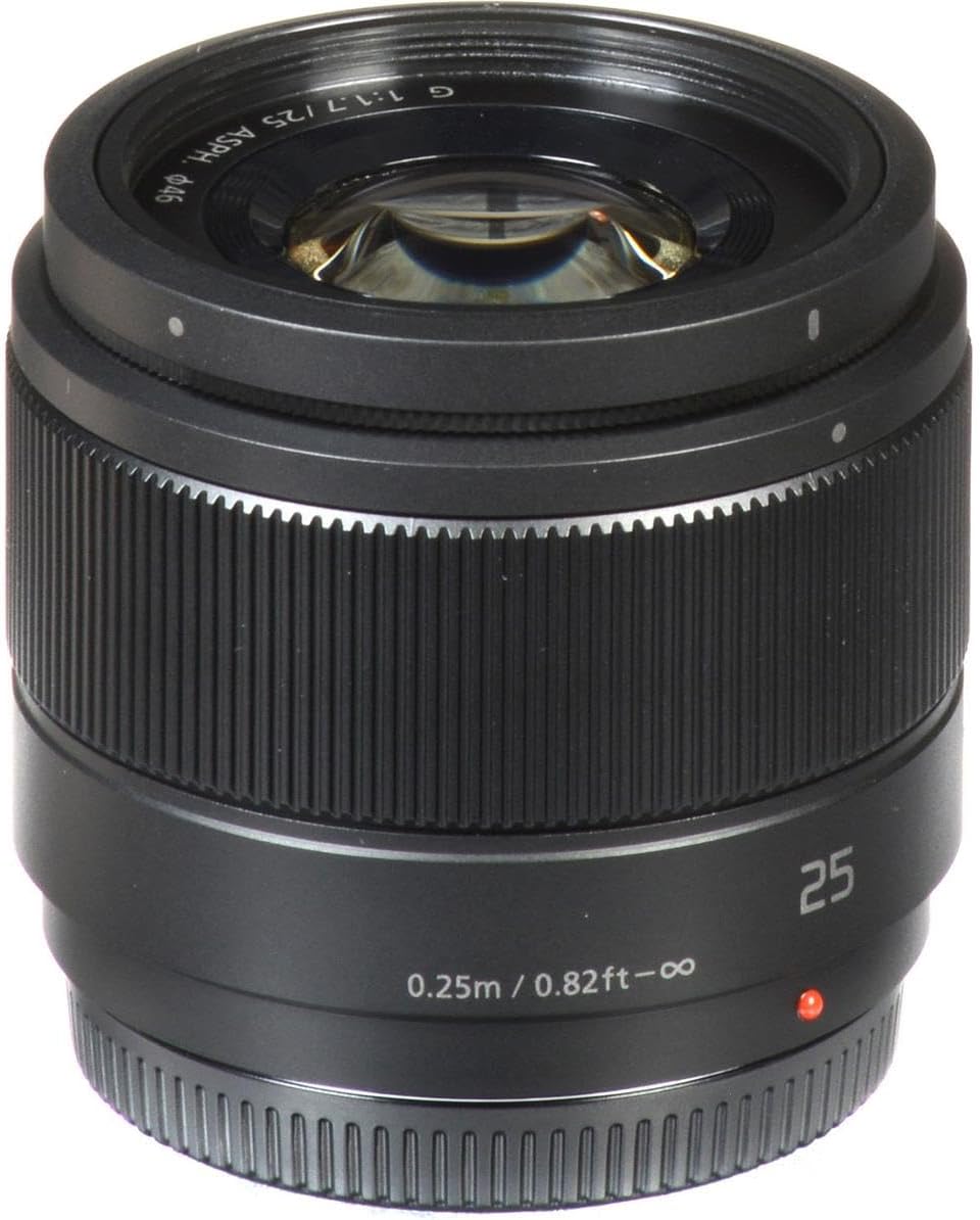 Panasonic HH025 LUMIX G Lens, 25mm, F1.7 ASPH, Mirrorless Micro Four Thirds, Black