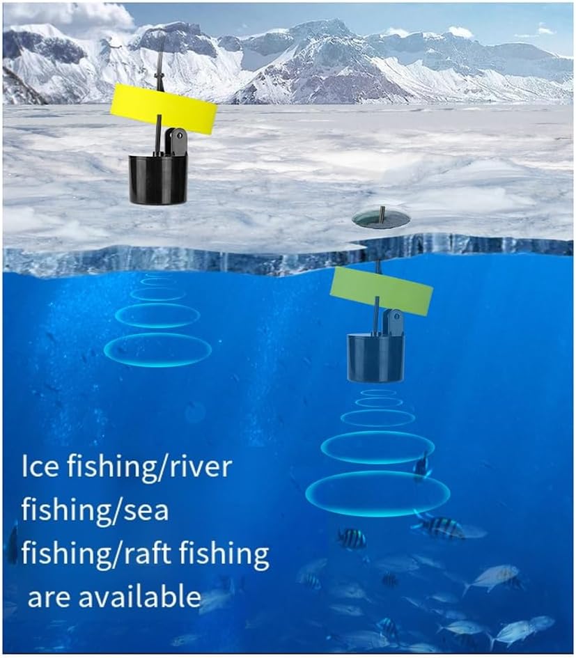 Uziurl Portable Fish Finder Water Depth Temperature Fishfinder with Wire Sonar Sensor Transducer for Fishing Black