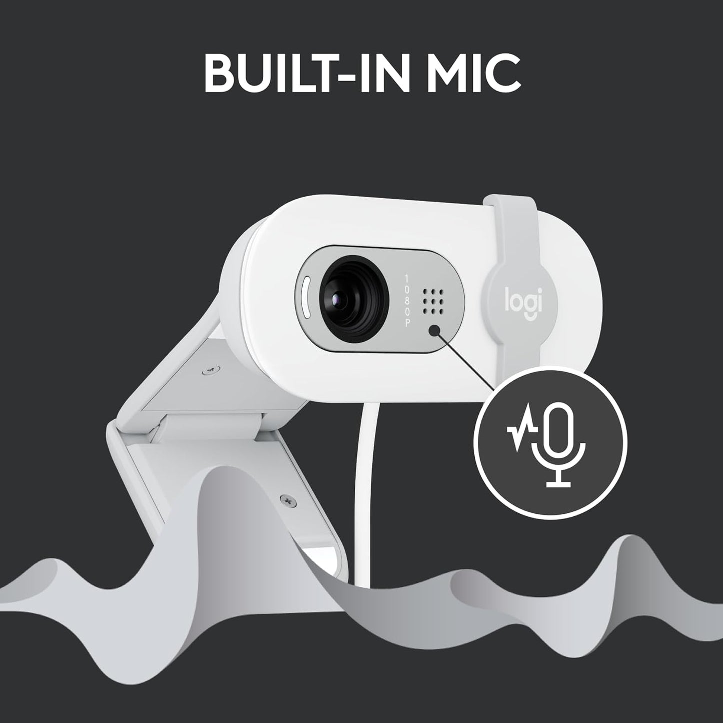 Logitech Brio 101 Full HD 1080p Webcam for Meetings and Streaming, Auto-Light Balance, Built-in Mic, Privacy Shutter, USB-A, for Microsoft Teams, Google Meet, Zoom and More - Black