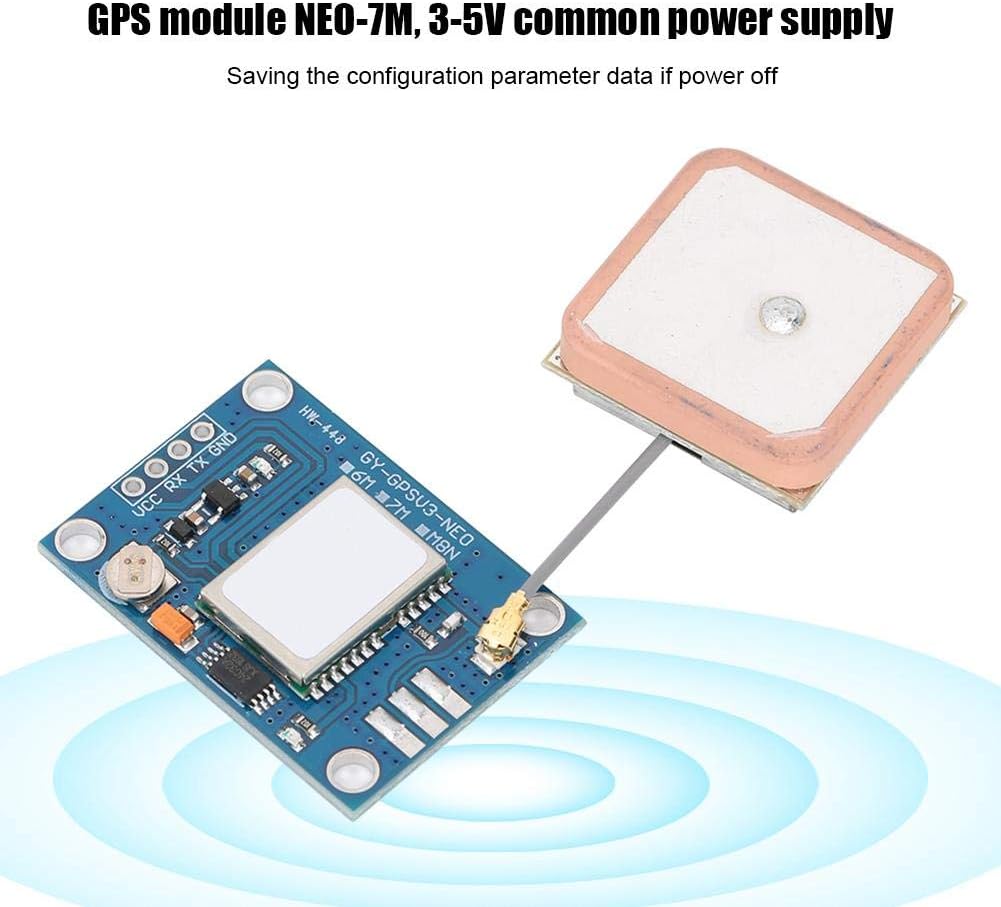 GYGPSV1-7M GPS Module,with GPS Antenna 3-5V Compatible with Various Flight Control Modules Provide GPS Computer Testing Software
