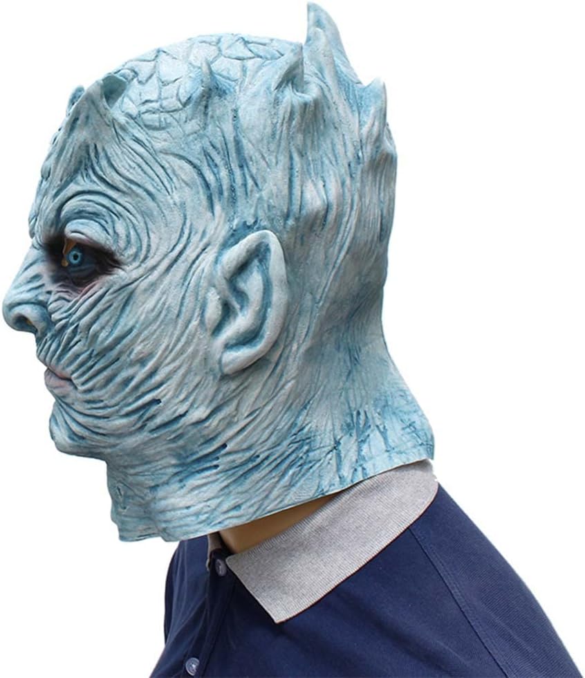 Halloween Novelty Mask Nights King White Walker Costume Mask Party Props Mask Creepy Latex Head Mask for Men
