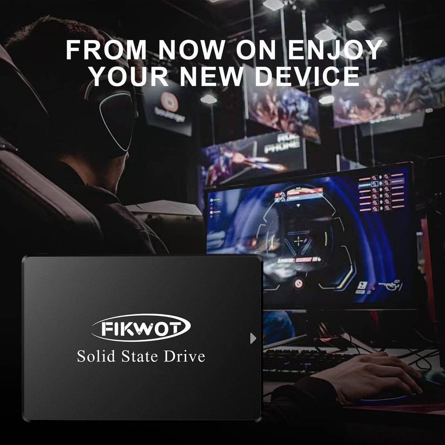 Fikwot FS810 2TB SSD, 2.5" SSD SATA III 6Gb/s, Solid State Drives, Up to 560MB/s, 3D NAND TLC, Internal SSD for Desktops and Laptops(Black)