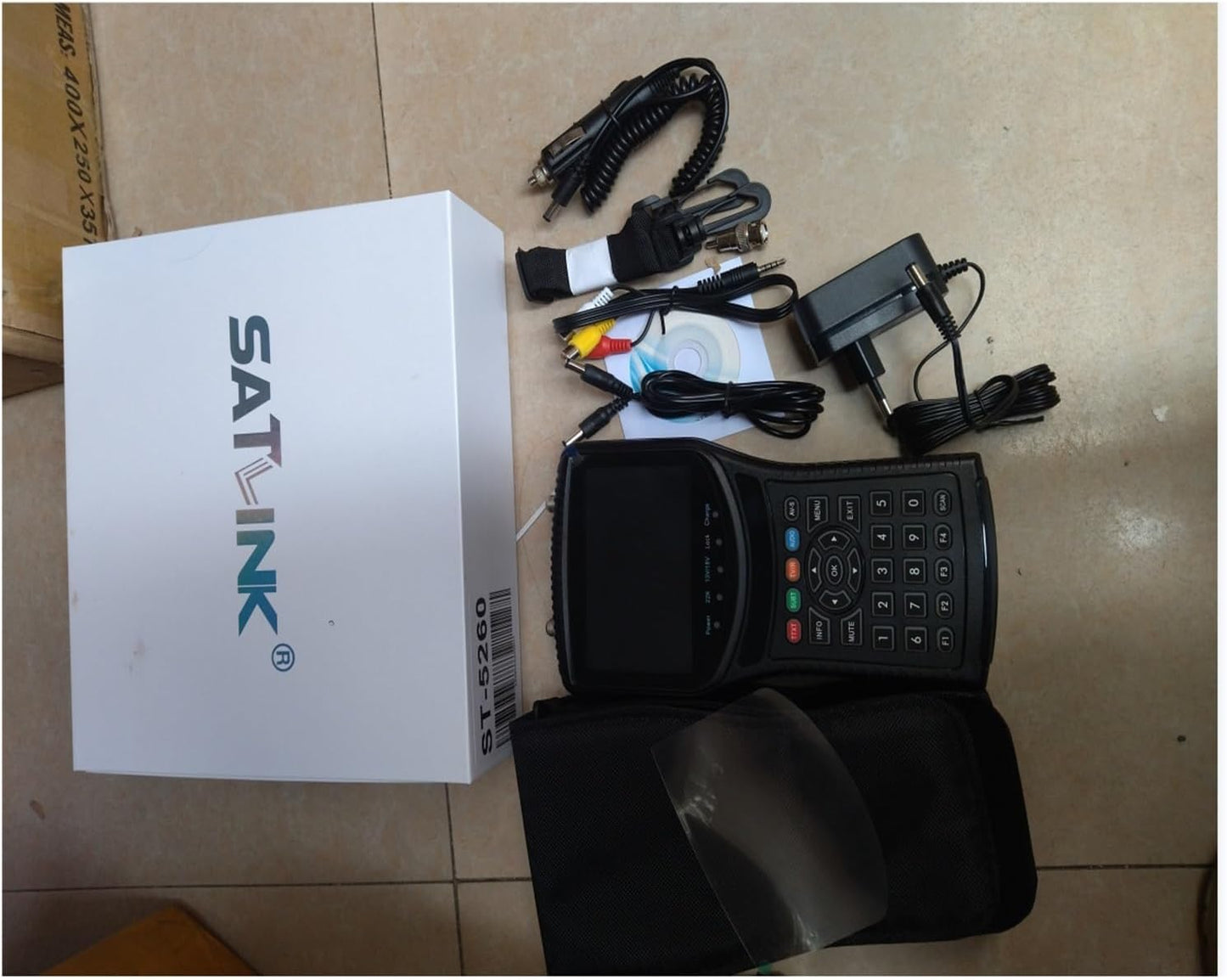 ST5260 Satellite Finder DVB-S2/ISDB-T/Cable Combo Signal Meter H.265 1080p 4.3inch St-5260